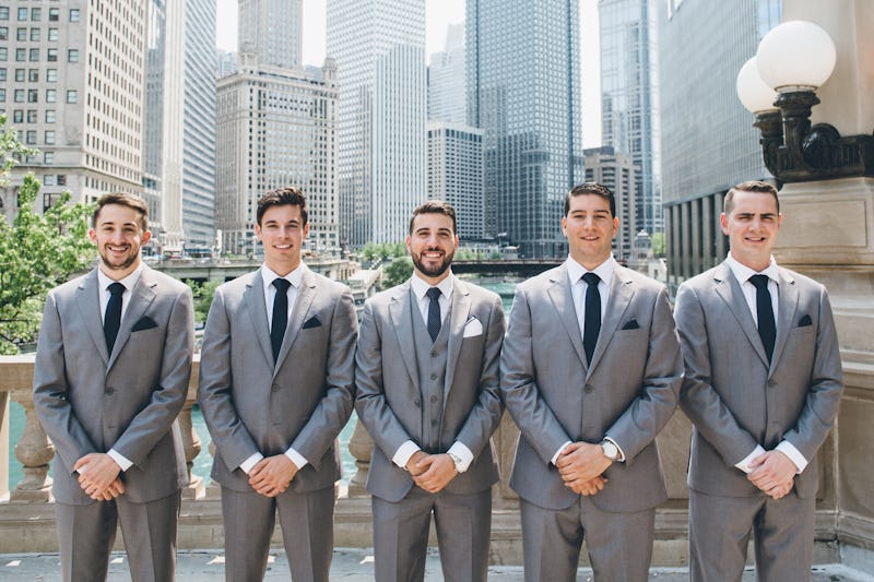 gray suit
