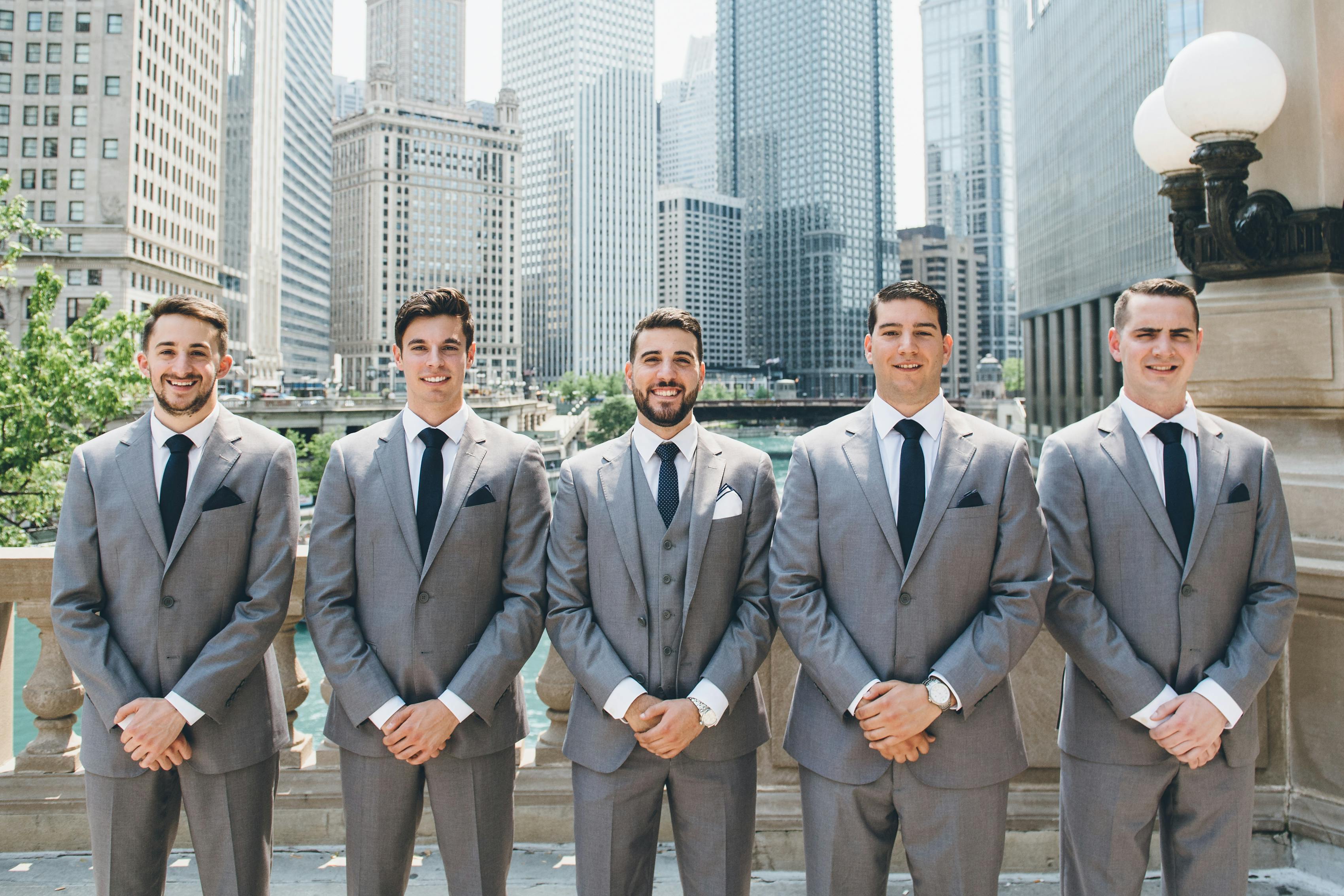 gray suit
