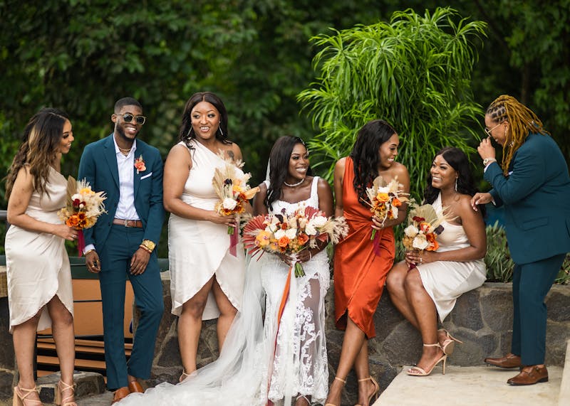 tropical wedding attire