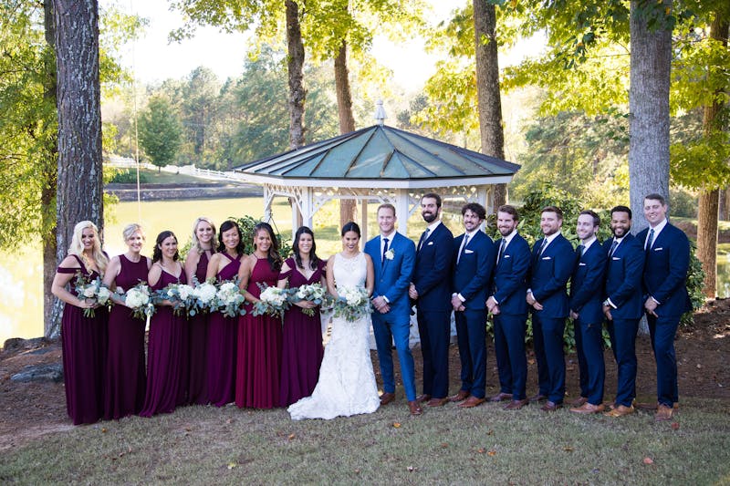 Navy Blue Groomsmen Suits