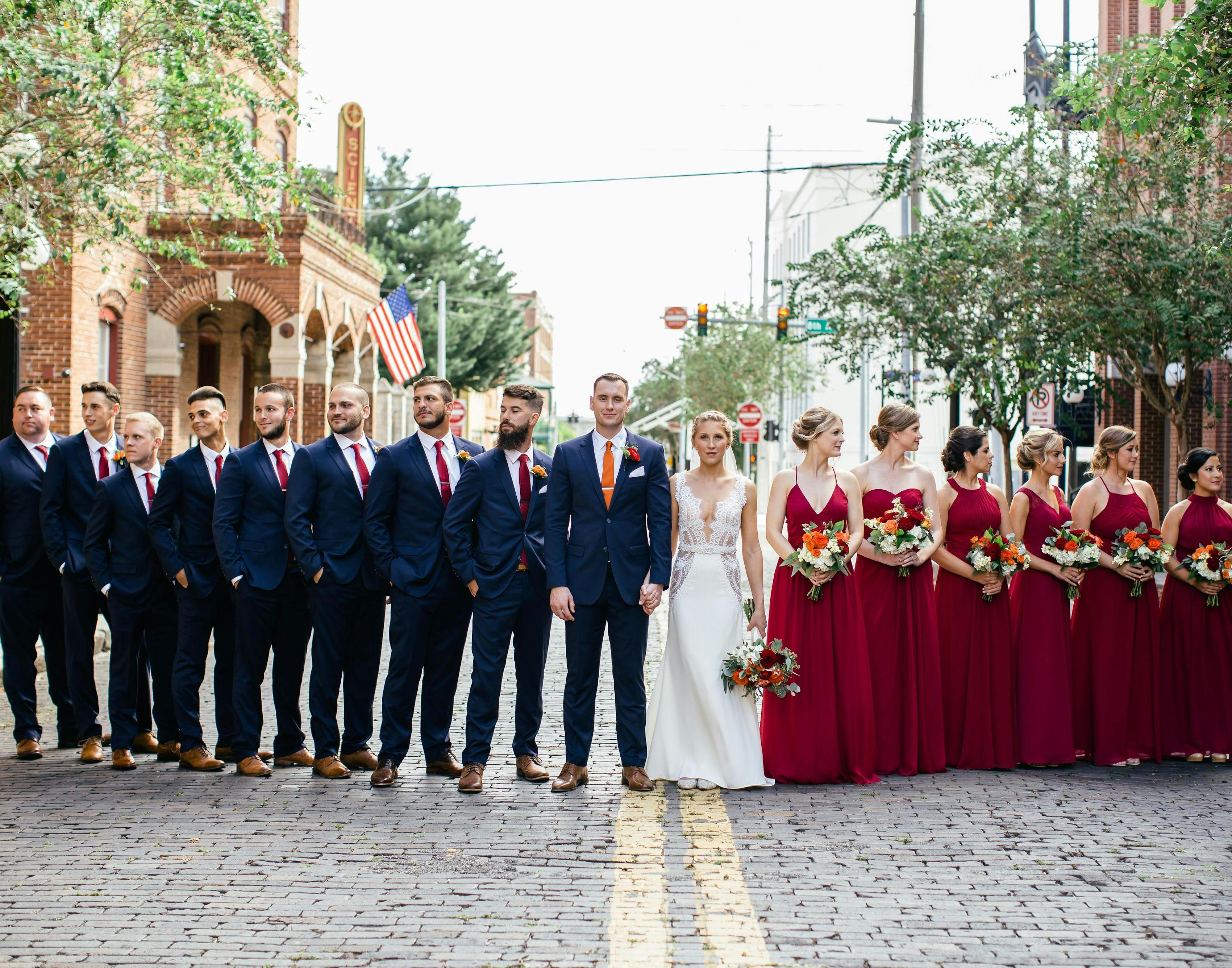 dark red wedding colors