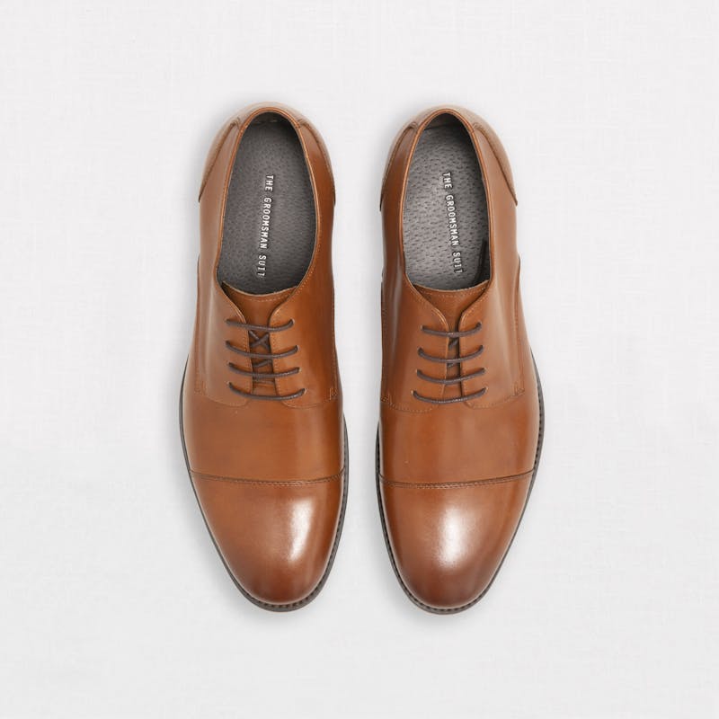 Men's tan wedding shoe