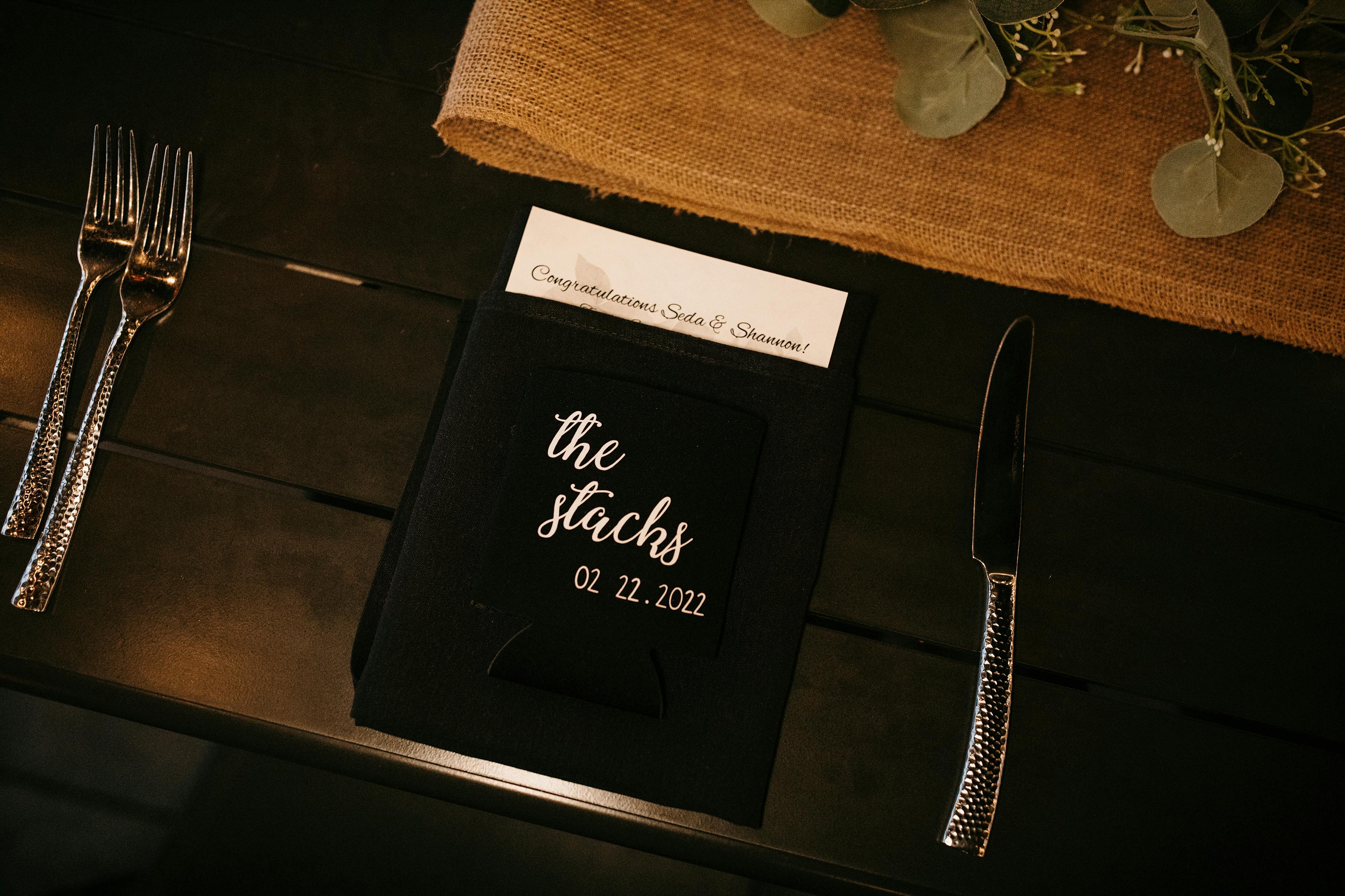 custom wedding menu 