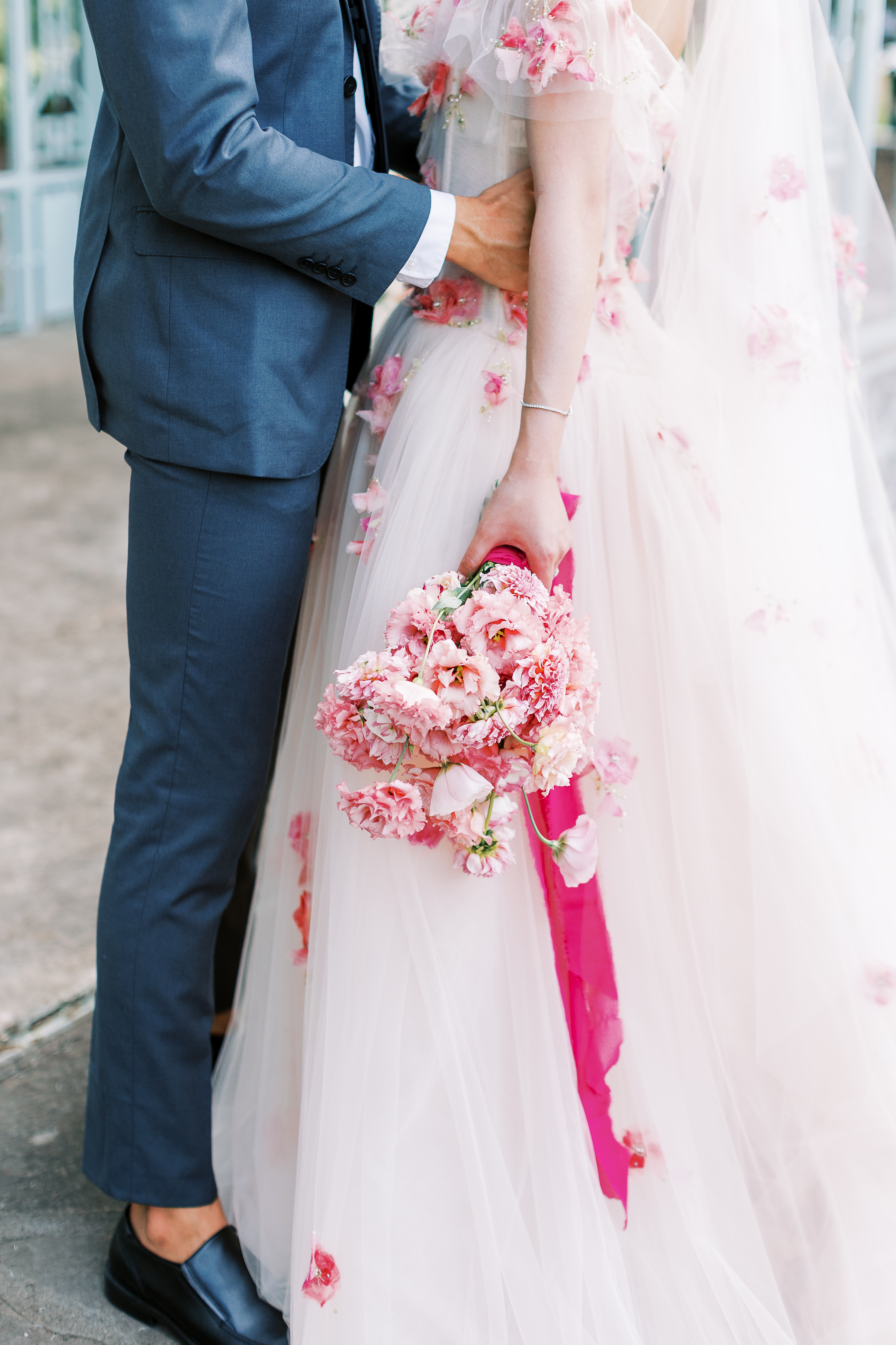 pink wedding dresses