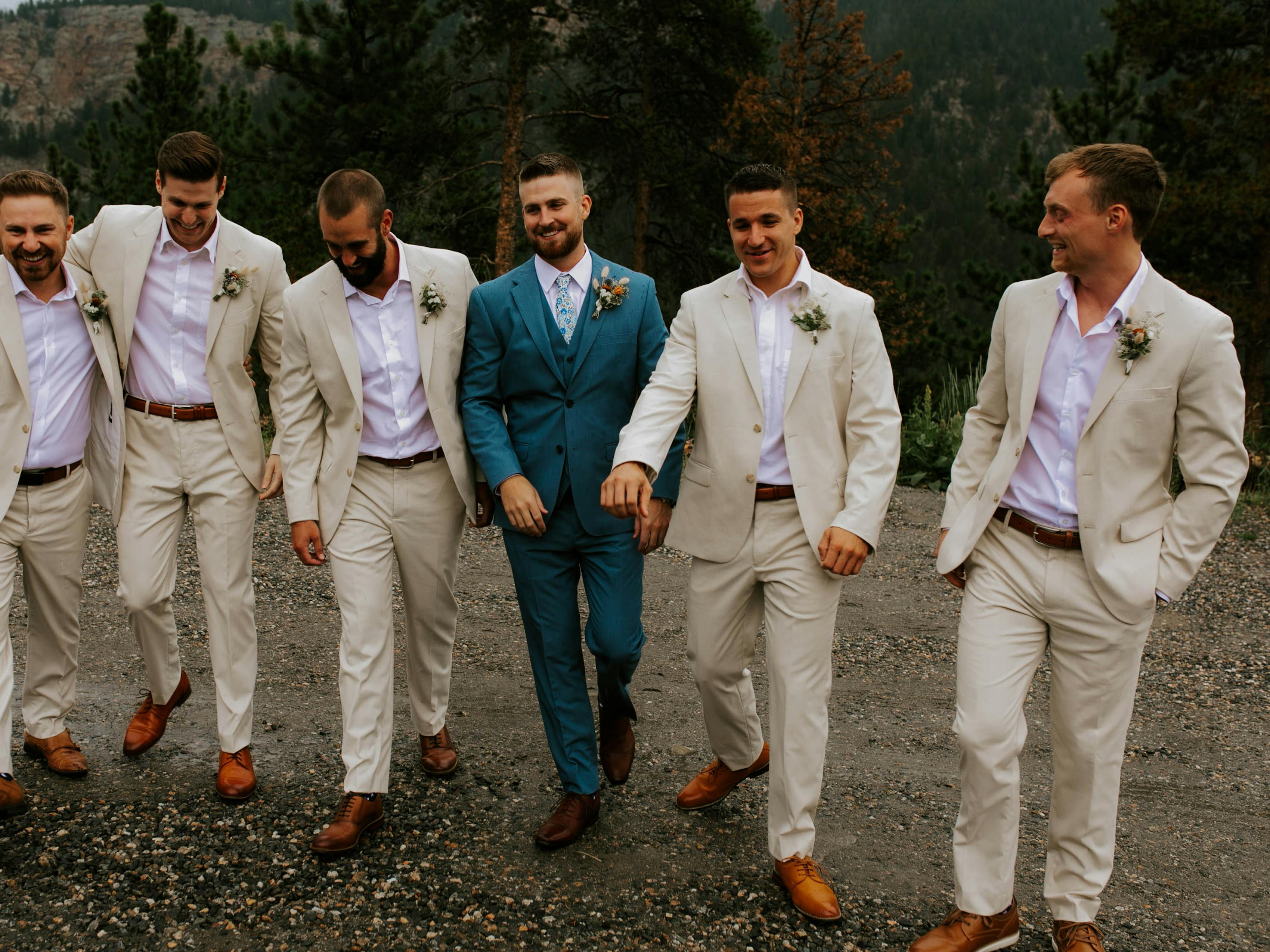 Tan wedding suits for men