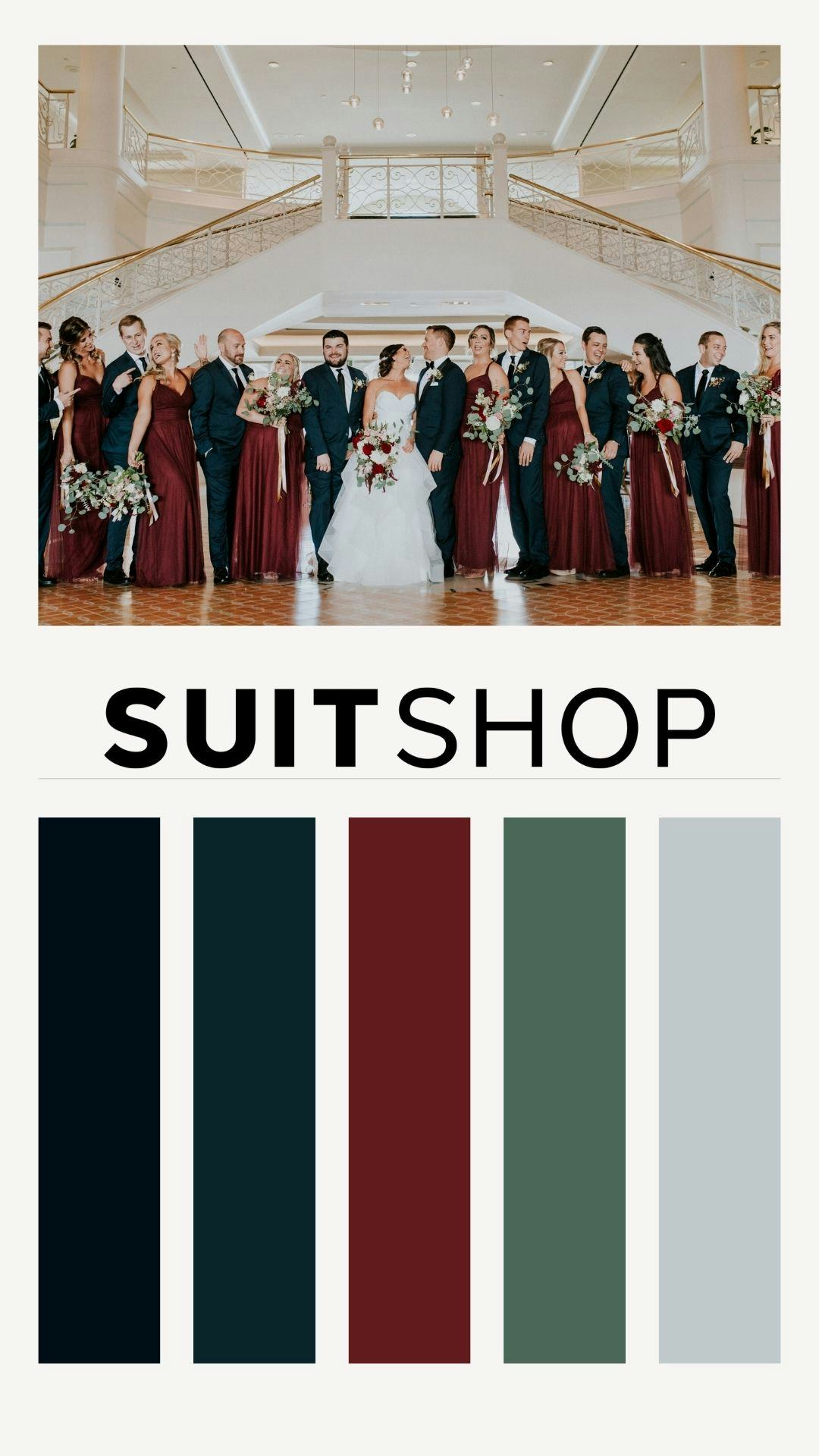 Fall 2022 burgundy and blush deep, rich wedding color palette idea