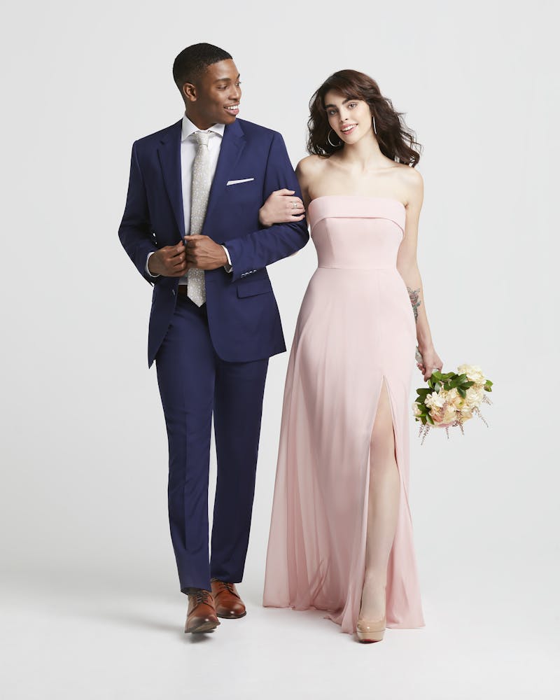 blush bridesmaids dresses from Dessy