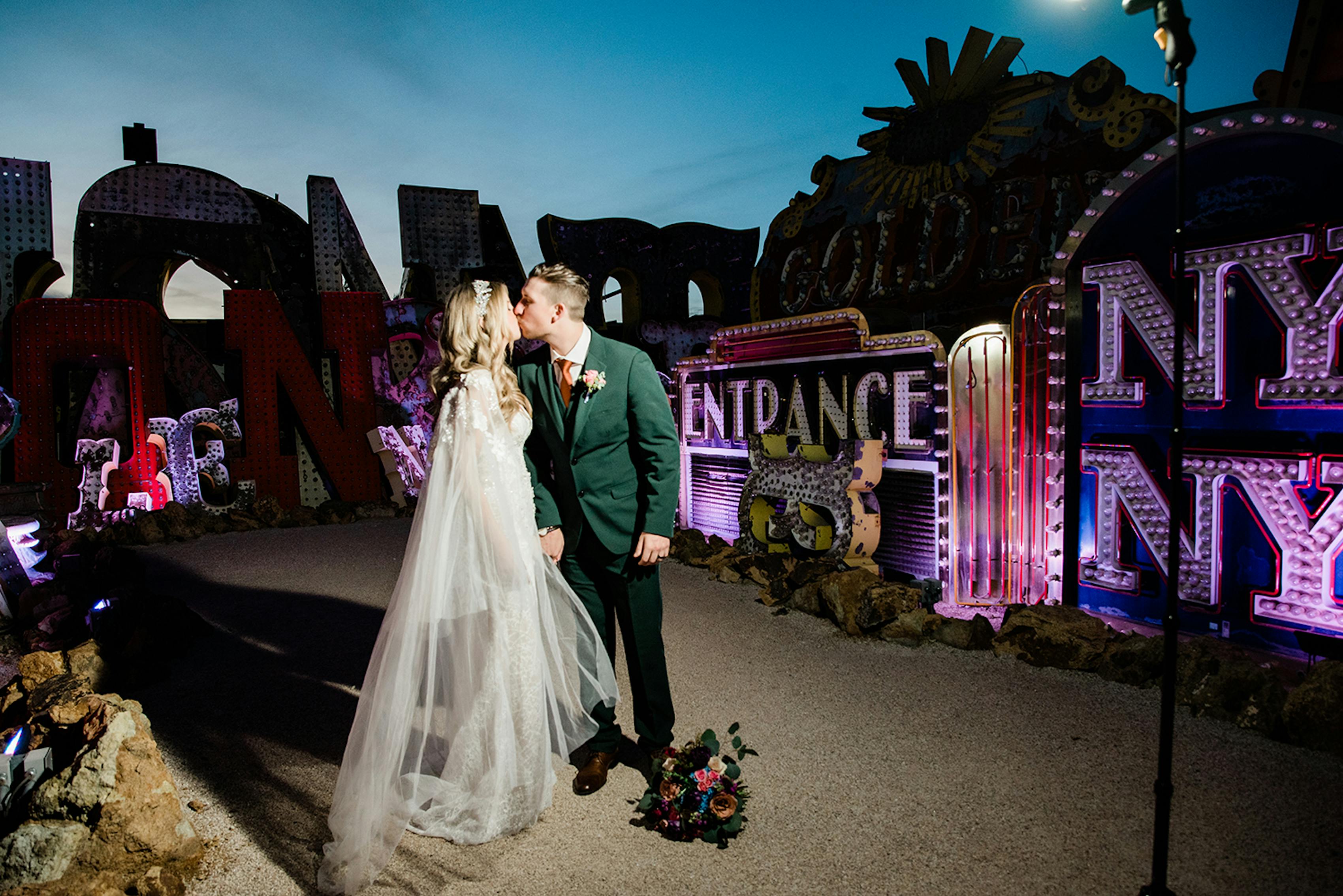 green and purple wedding colors