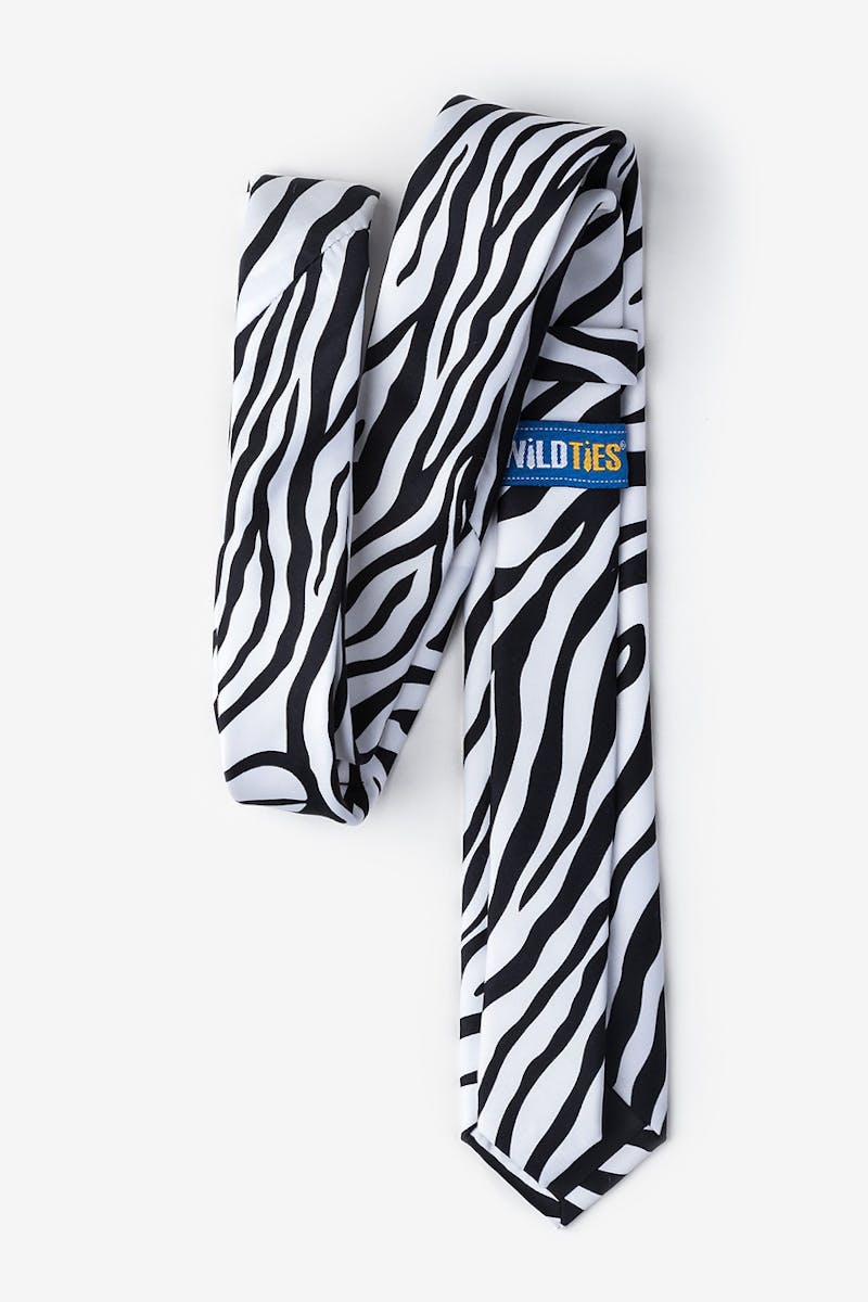 Try the animal print homecoming trend with a zebra print neck tie.