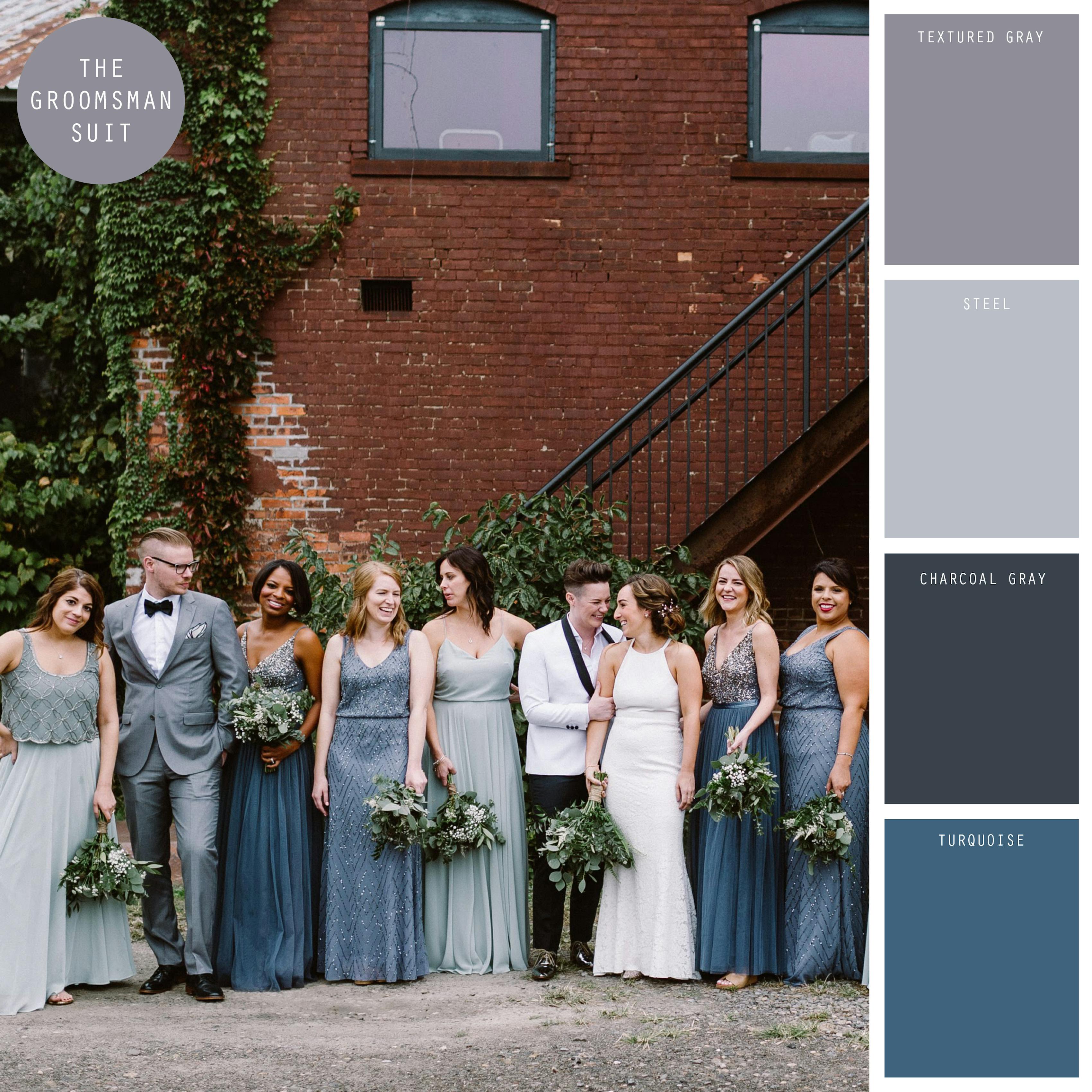 gray winter wedding color ideas