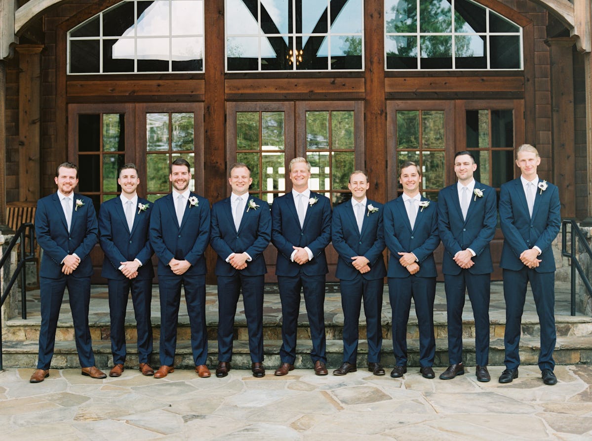 Navy blue suit