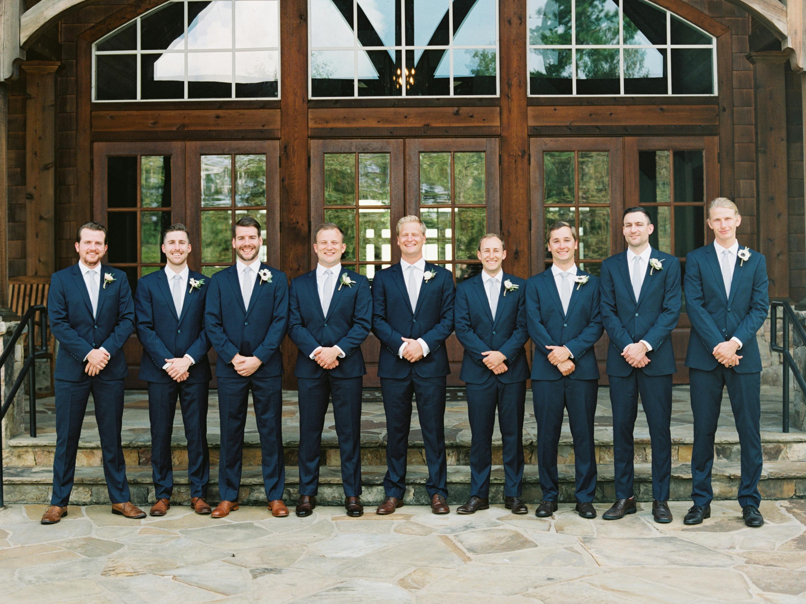 Navy blue suit
