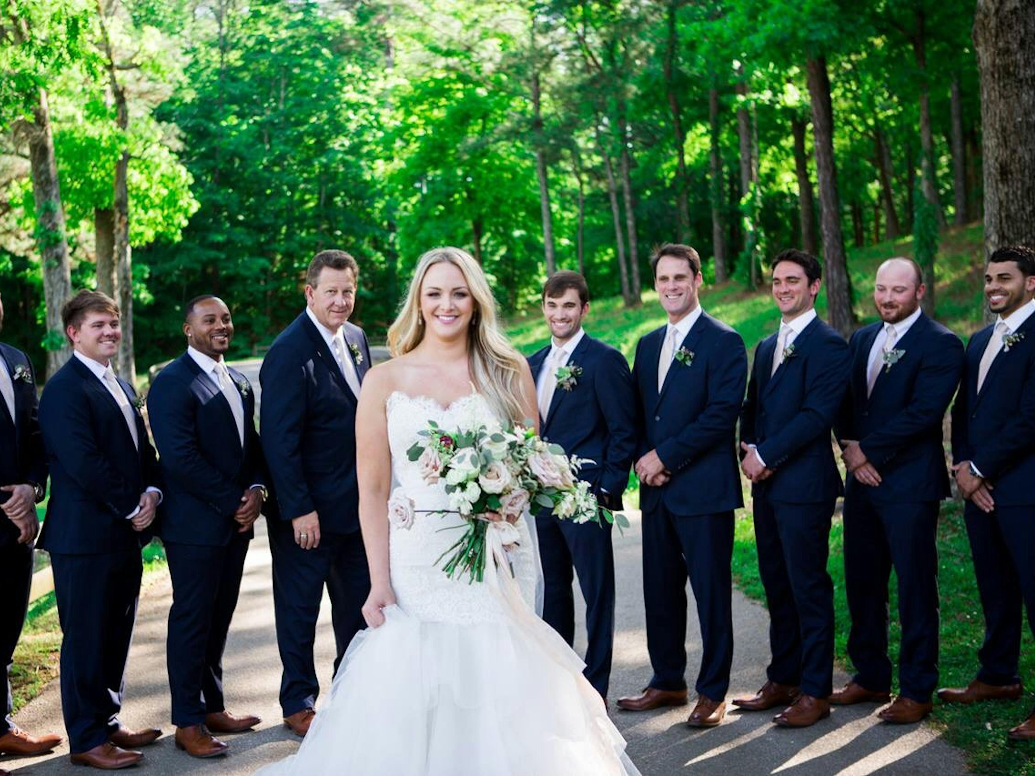 Brilliant Blue Groomsmen Suits