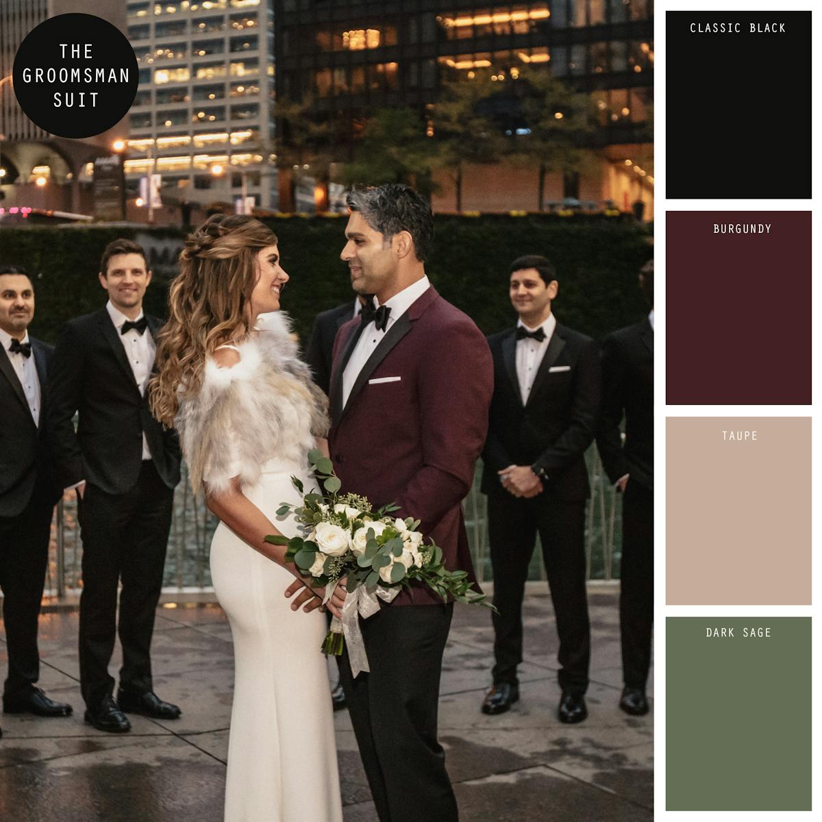 burgundy winter wedding color ideas