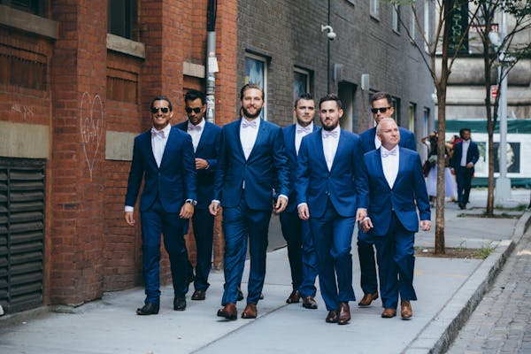 Blue suits for groomsmen and grooms The Groomsman Suit