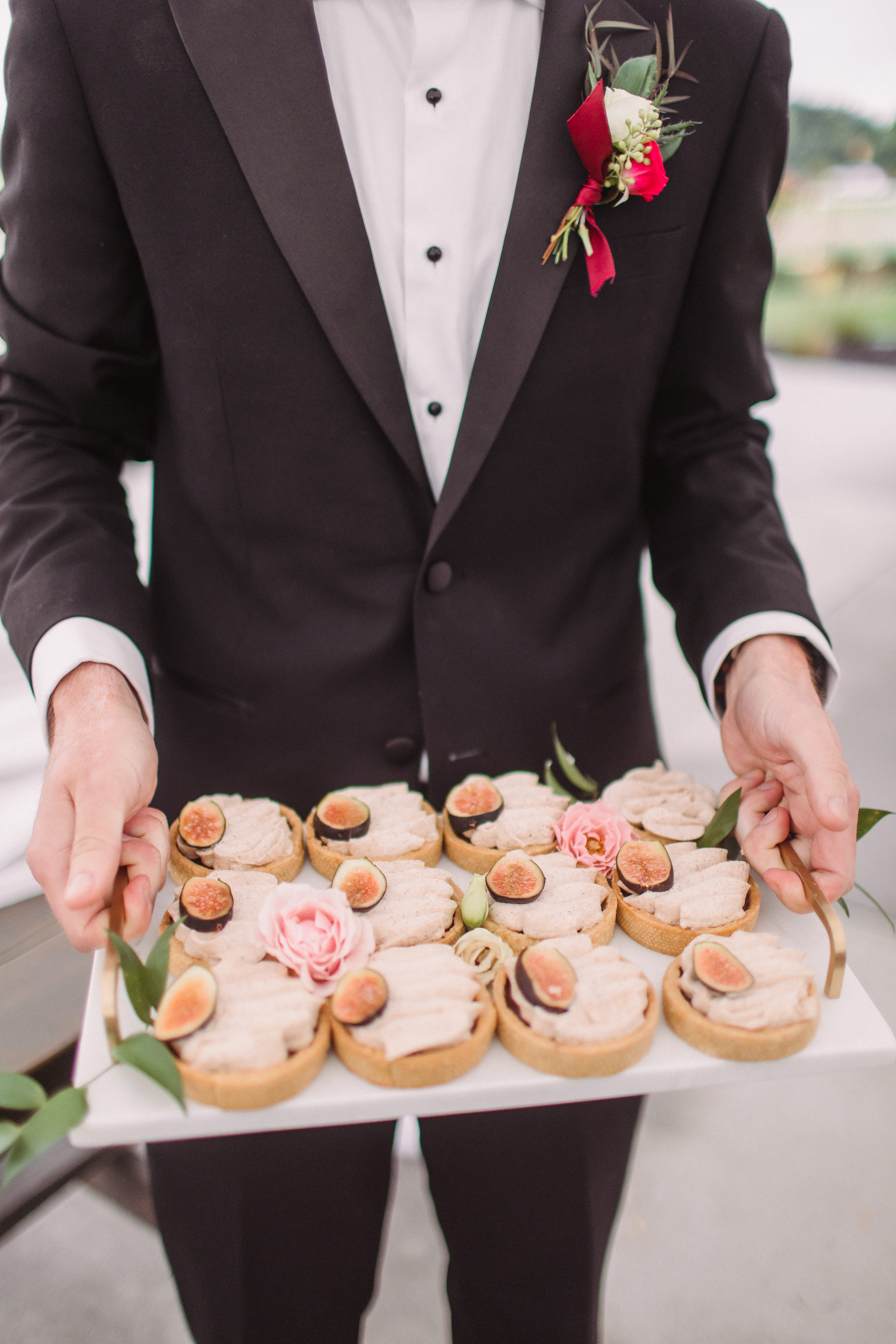 Farm to table wedding dessert with fig