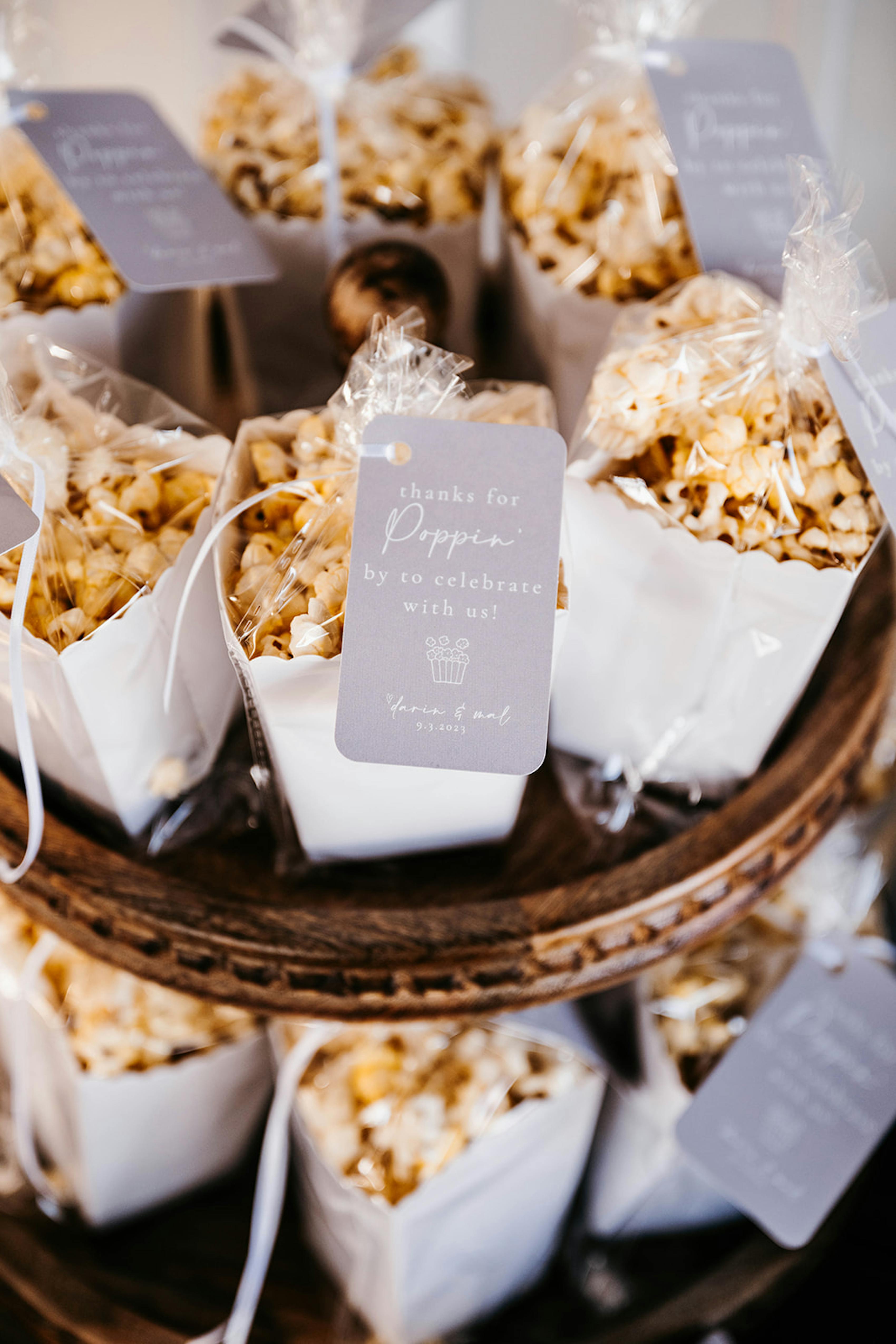 popcorn wedding party favors