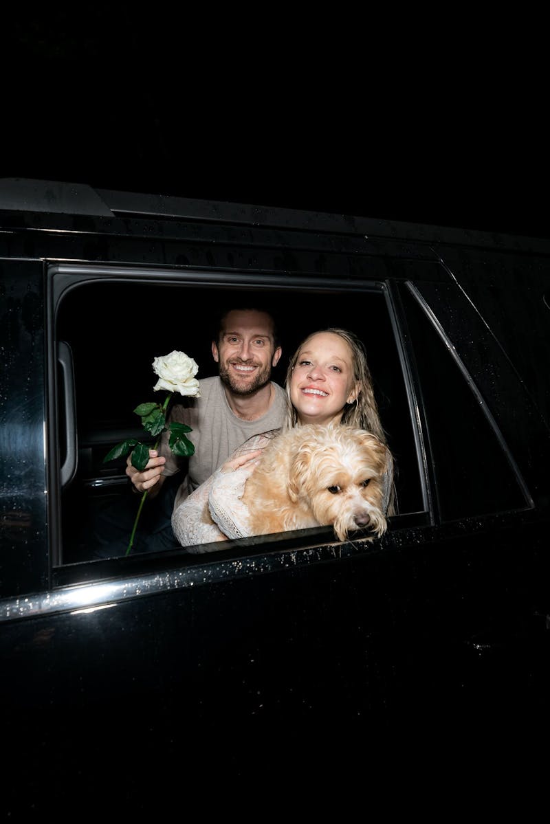 wedding reception getaway photos