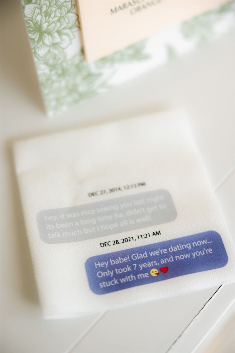 custom wedding napkin ideas