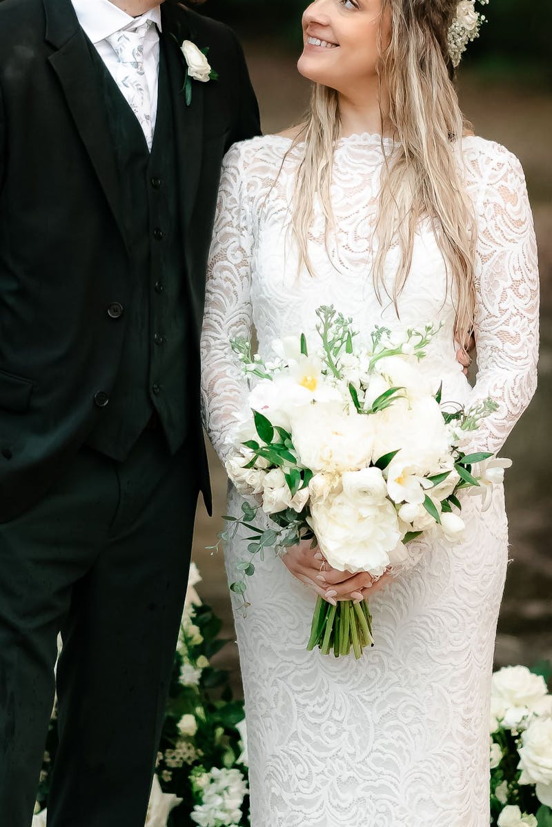 green and white wedding theme 