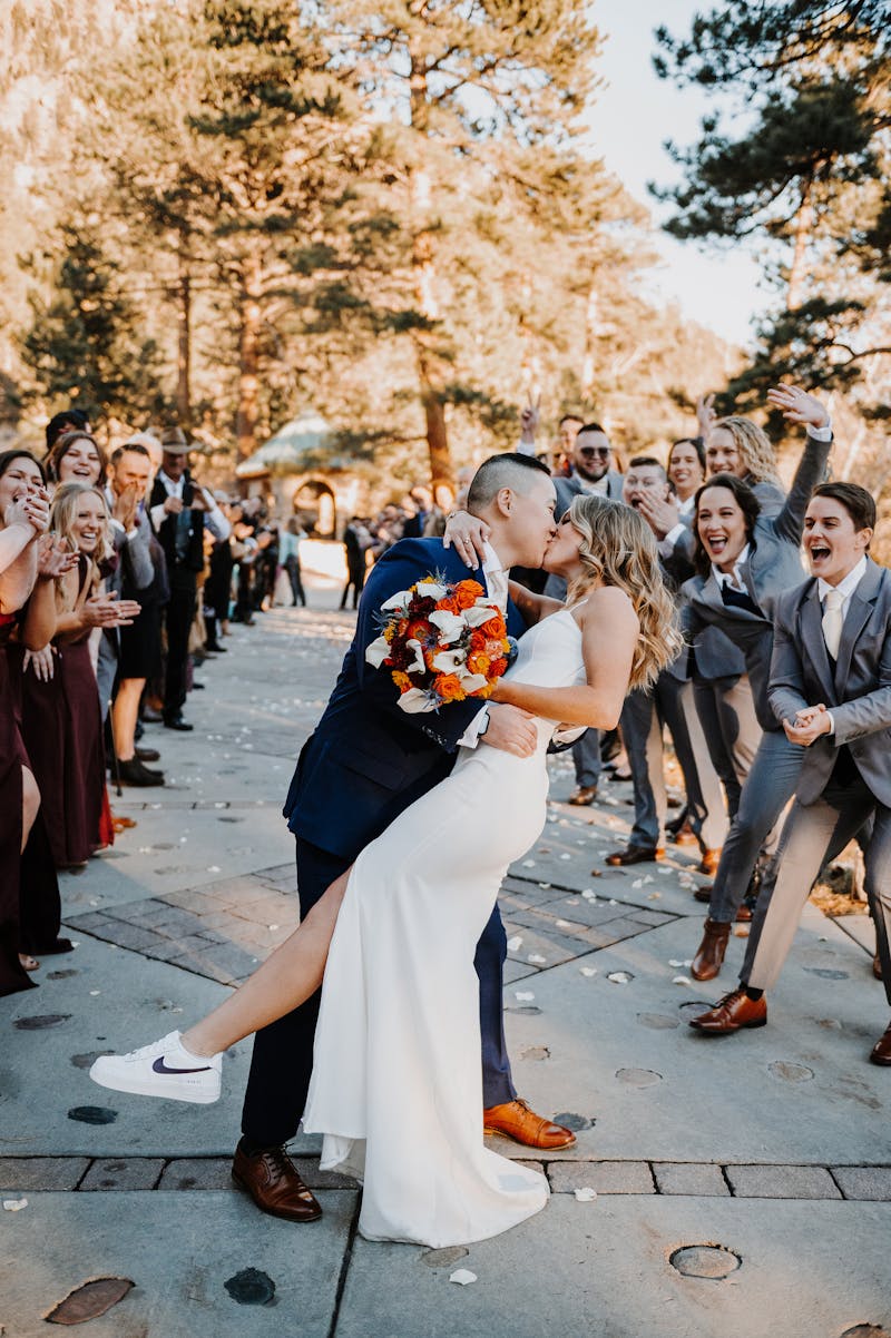 outdoor mountain wedding ceremony