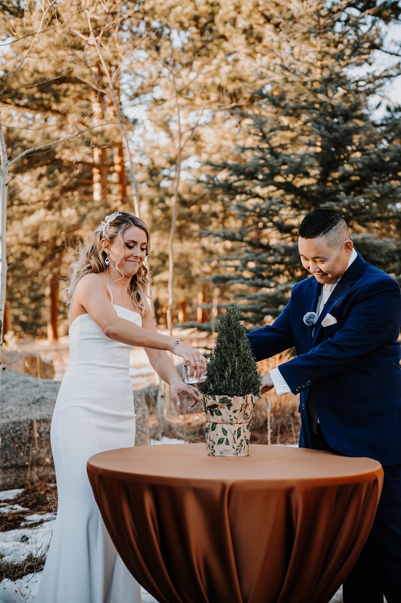 tree planting unity ceremony for wedding