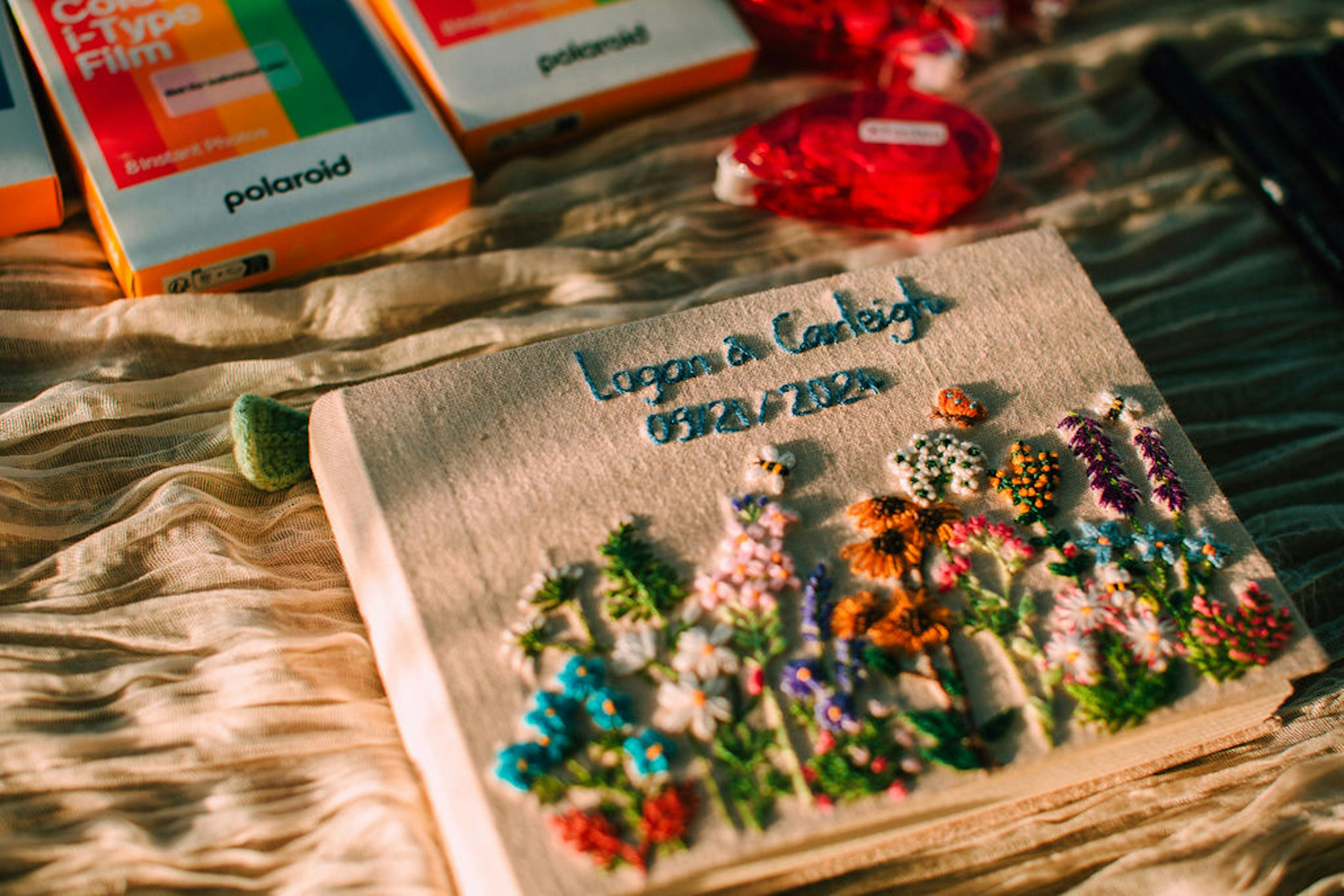 rustic wedding guest book