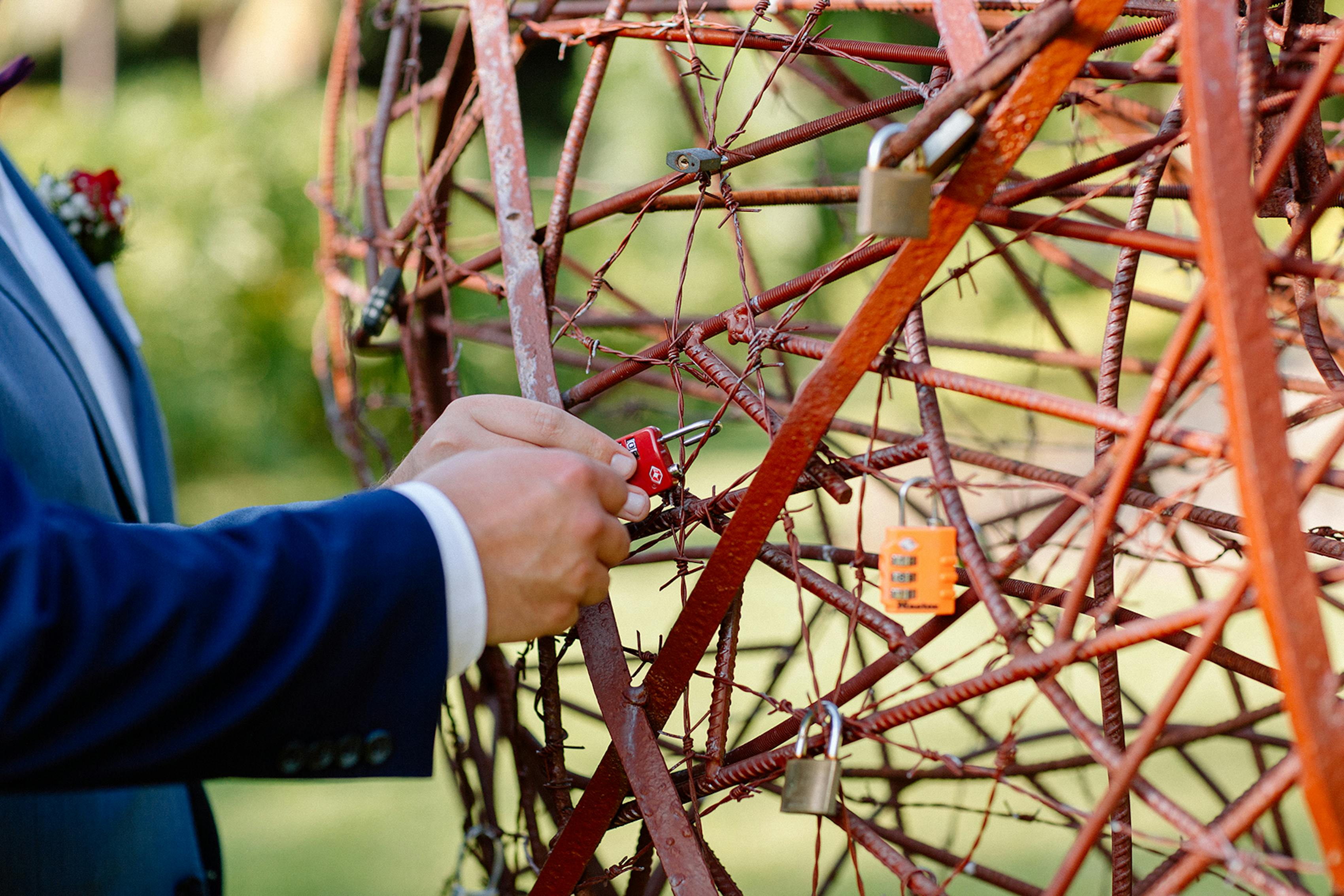 wedding day love locks