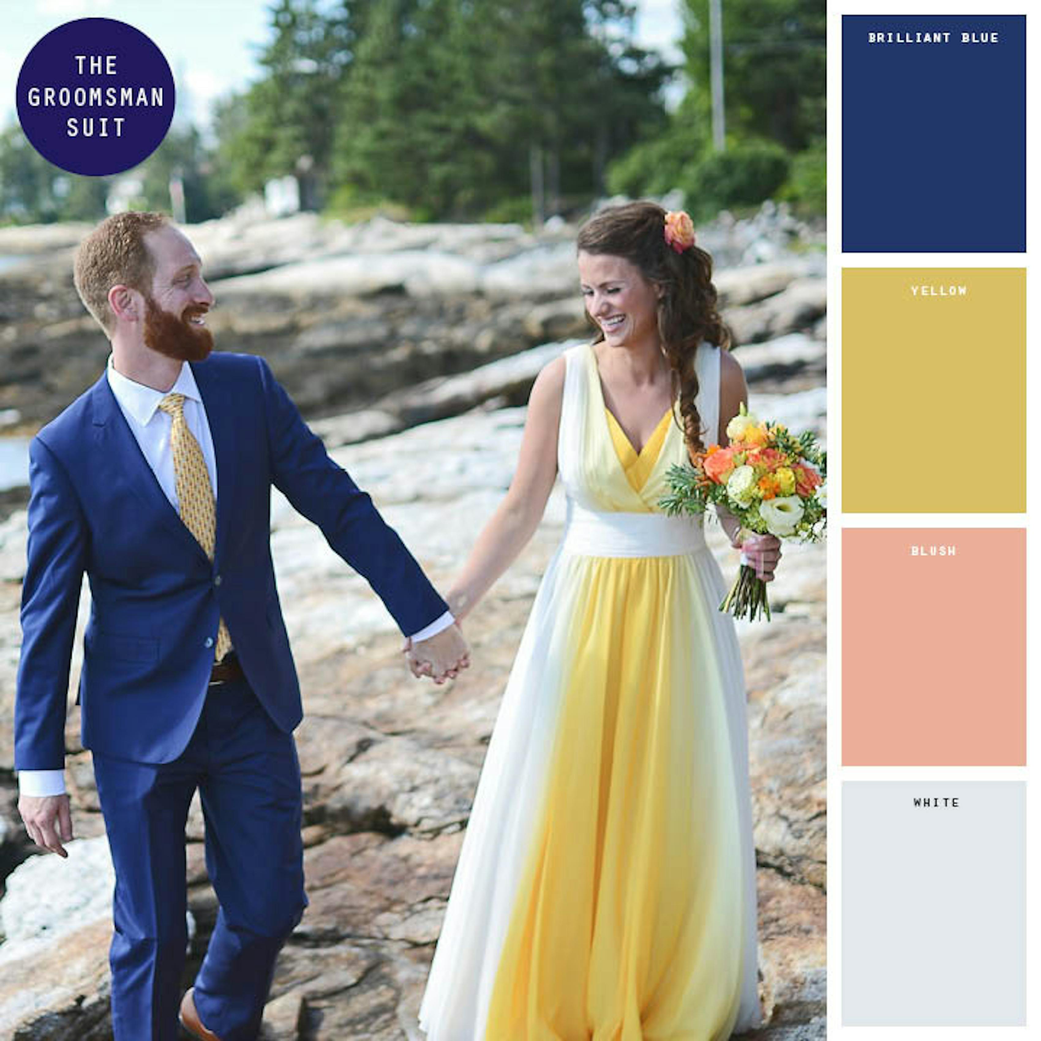 Fall Wedding Colors_Royal Blue and Golden Pineapple