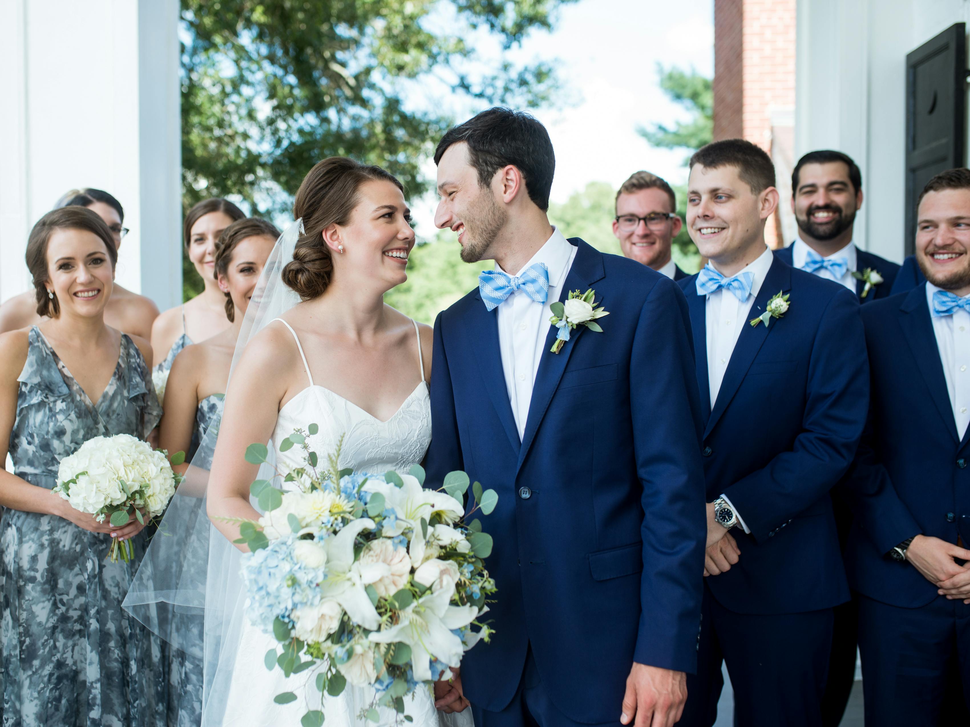 Brilliant blue wedding suits for men
