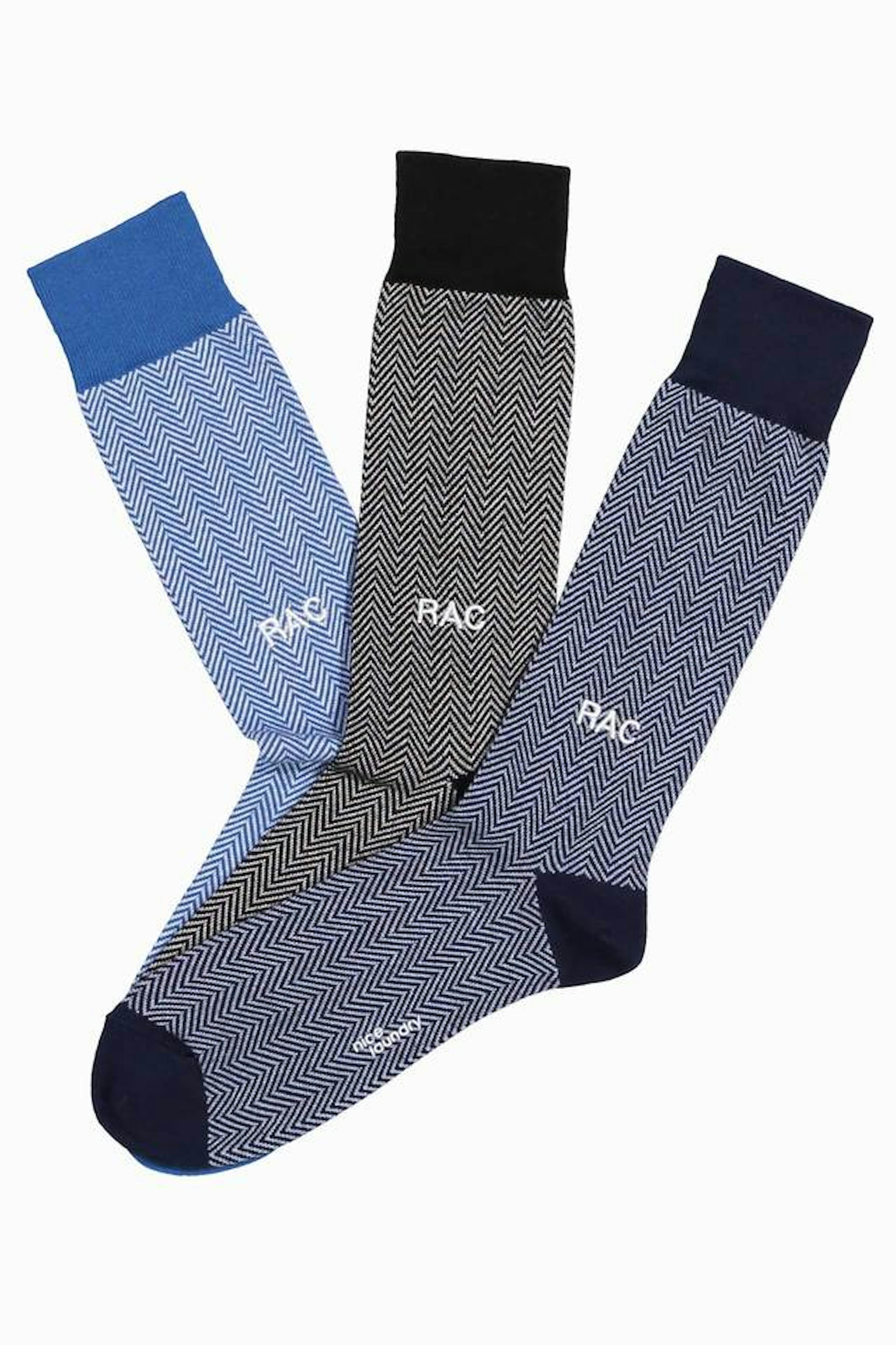 Monogrammed Herringbone Wedding Sock