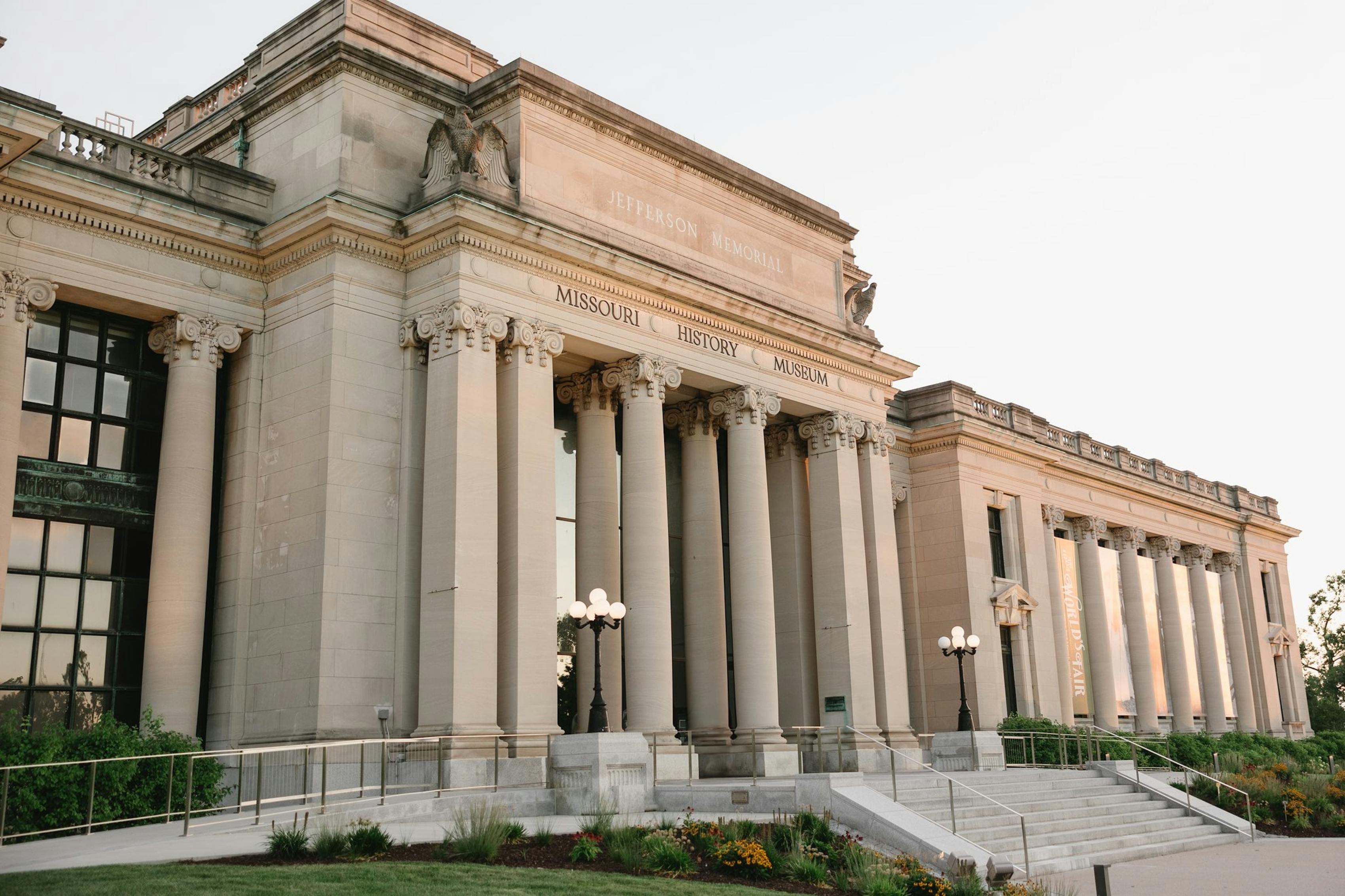 sunset view of Missouri History Museum