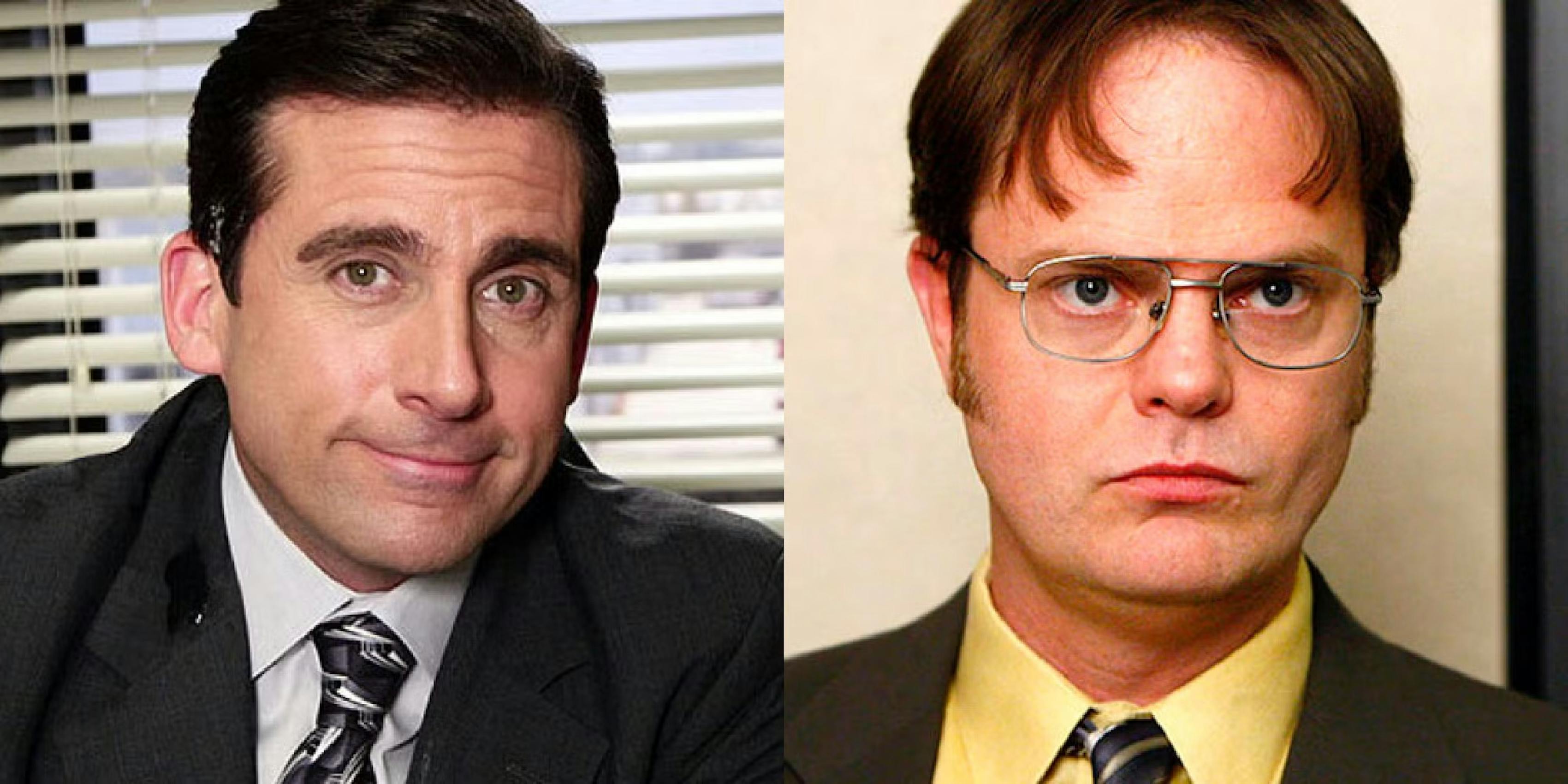 Michael Scott and Dwight Schrute headshots