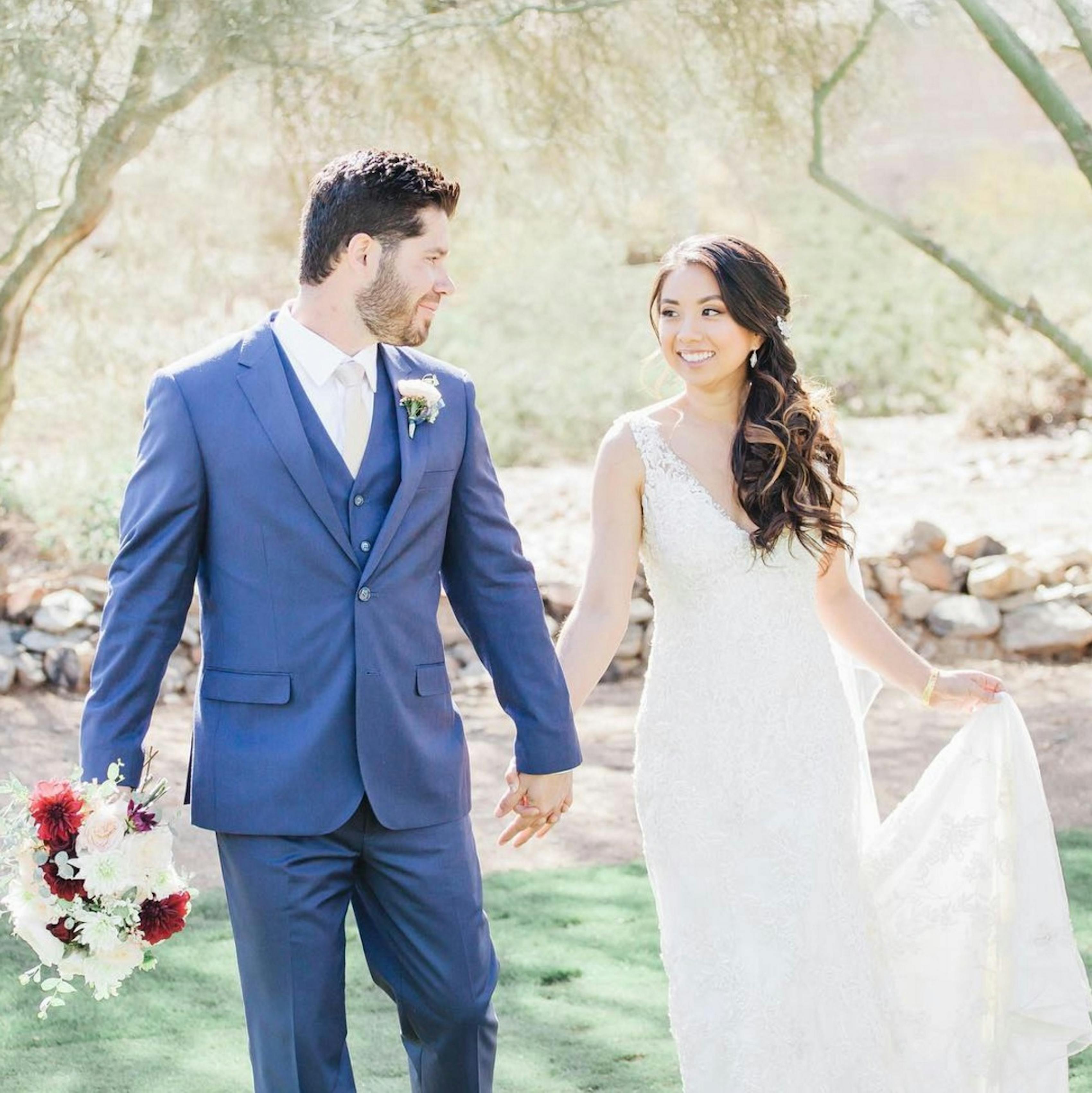 Real Weddings_Blue Wedding Suits