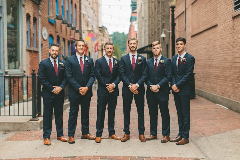 Navy blue wedding suits for men