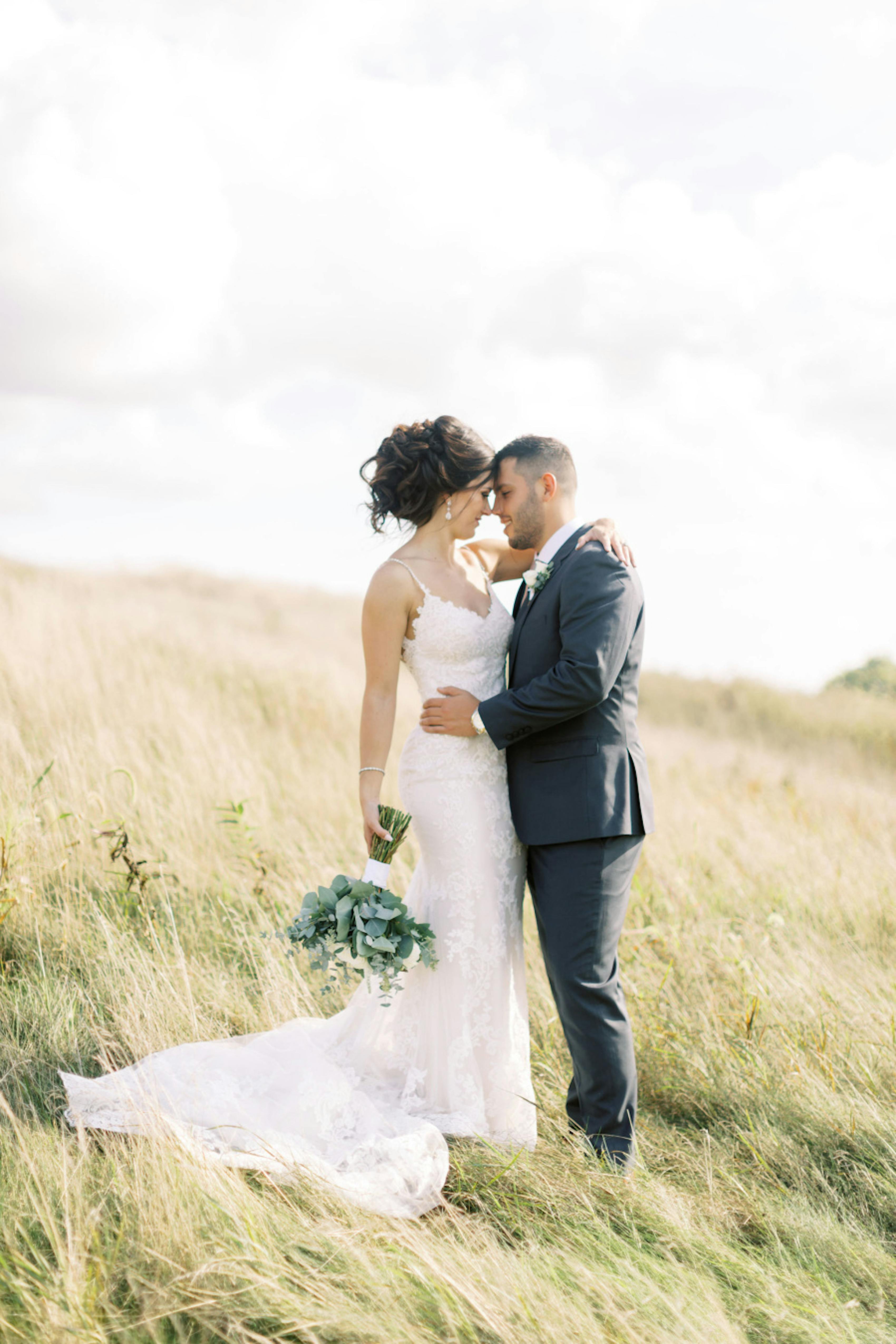 Charcoal suits look amazing in fall weddings.