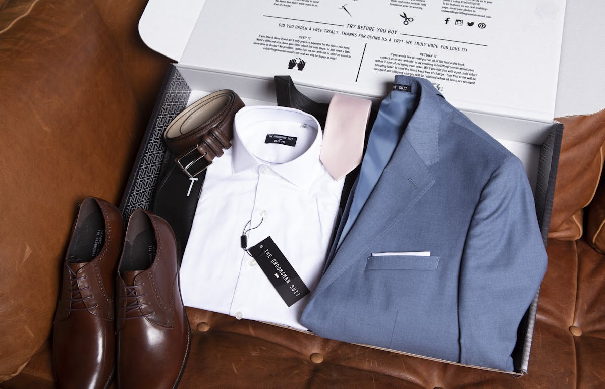SuitShop’s free home suit trial is the best wedding planning resource to take advantage of.