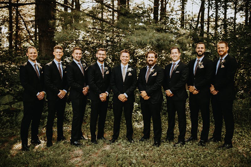 Black wedding suits for men