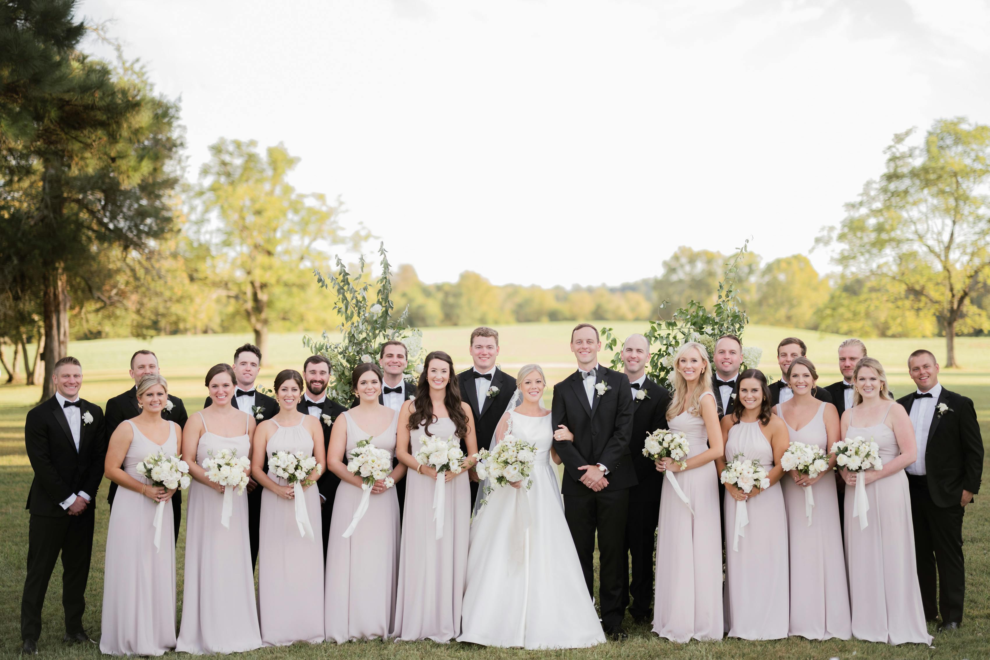 black and blush pink wedding