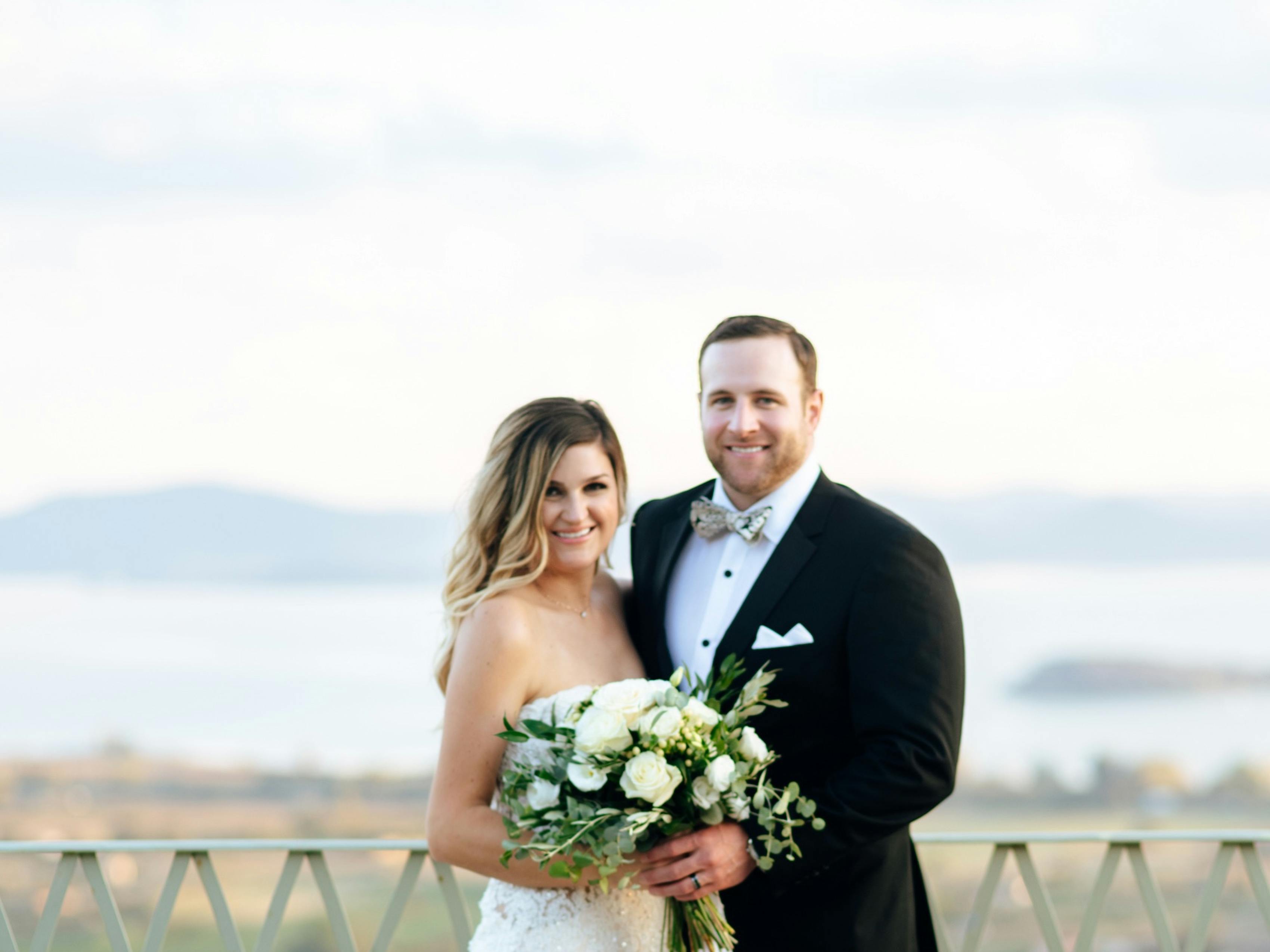 Groom in formal black tuxedo