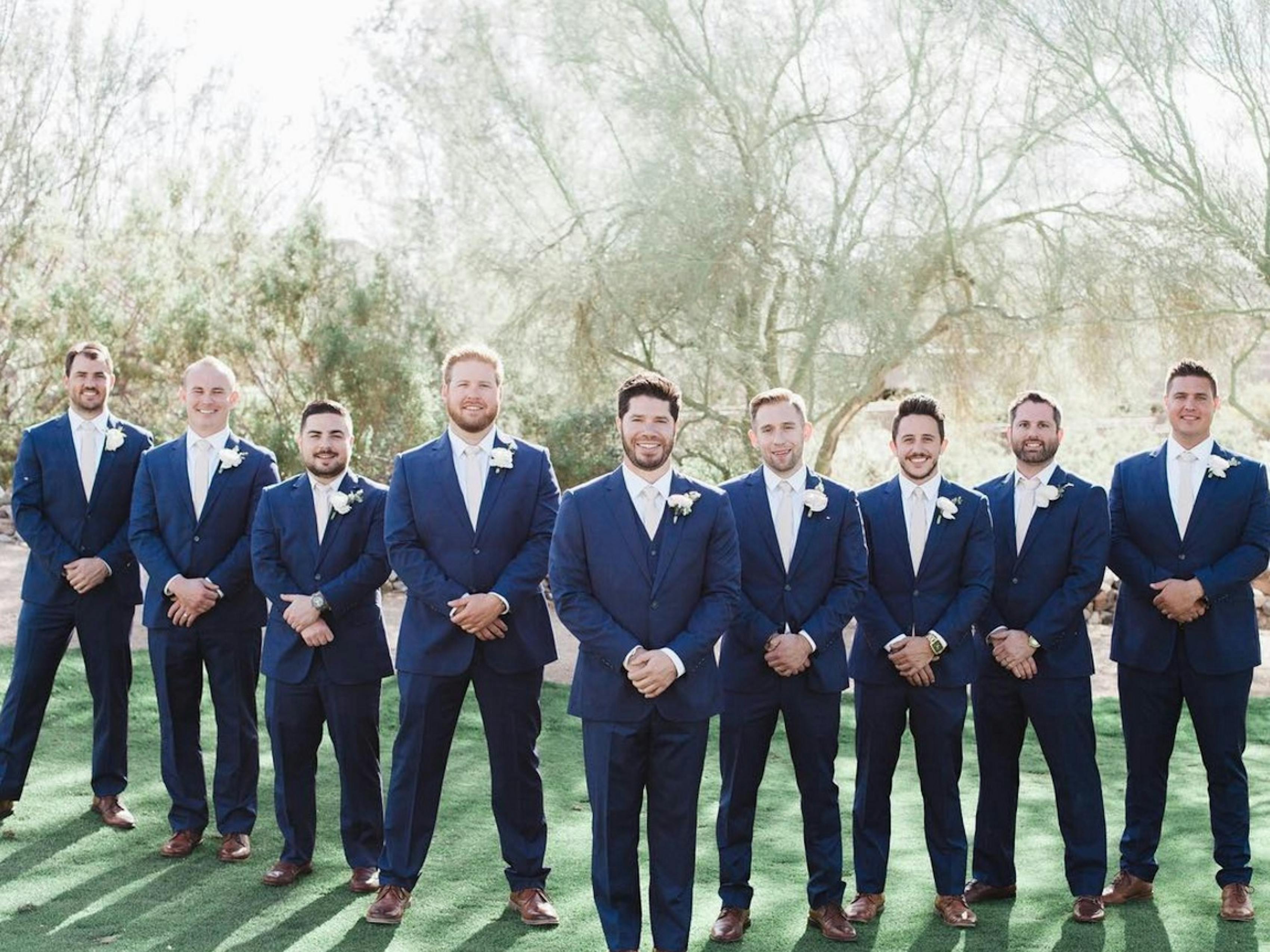 Real Weddings_Blue Wedding Suits