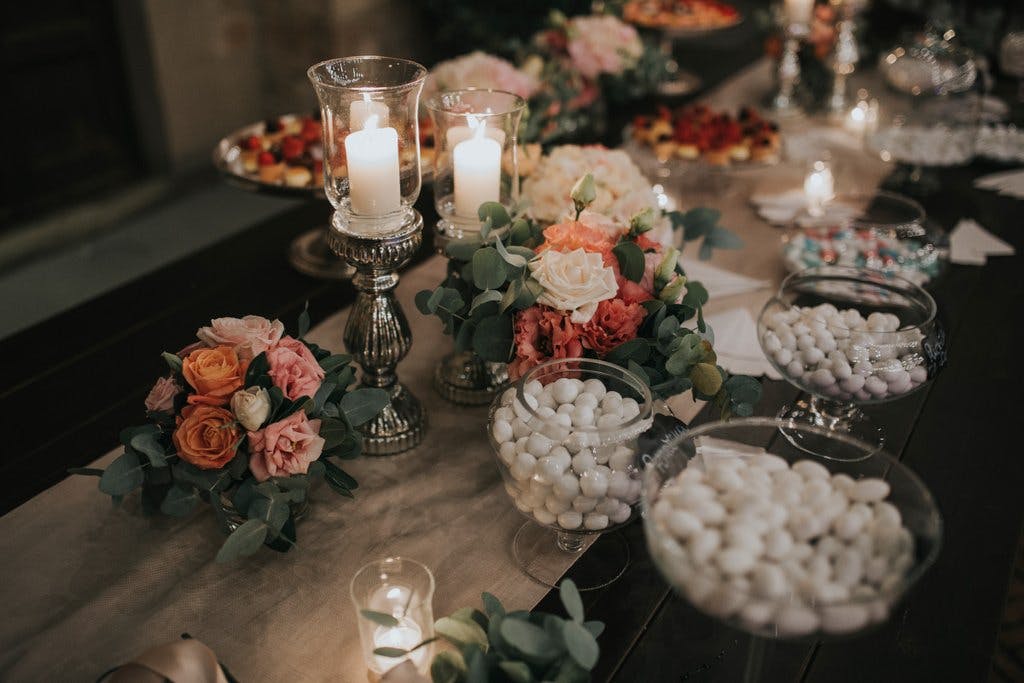 orange wedding flowers