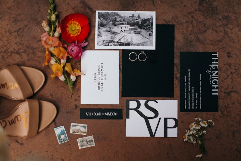 moody wedding invites