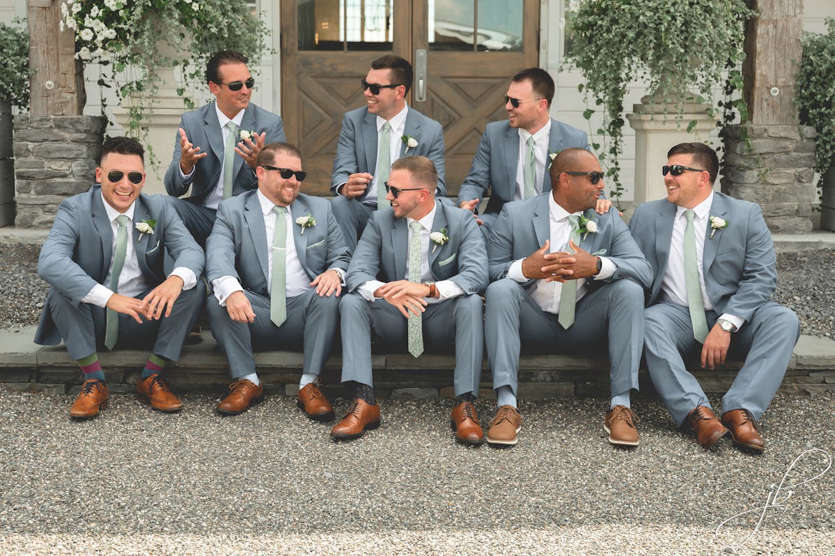 dusty blue groomsmen suits
