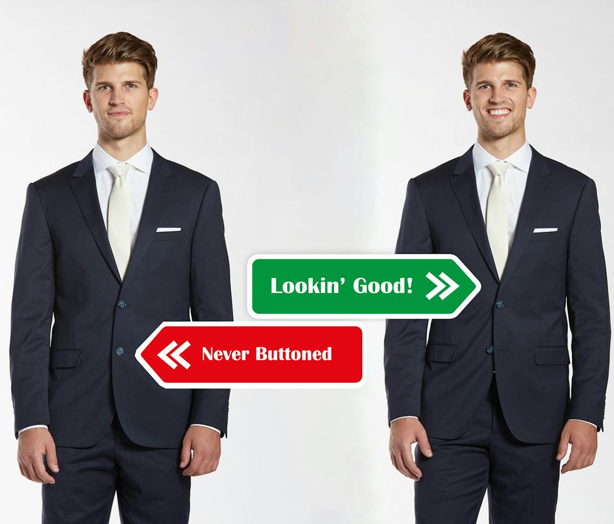 How to Button Suit and Vest