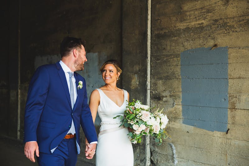 brilliant blue groomsmen suits