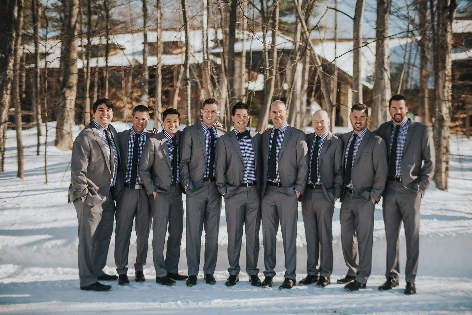 Groomsmen attire cheap gray