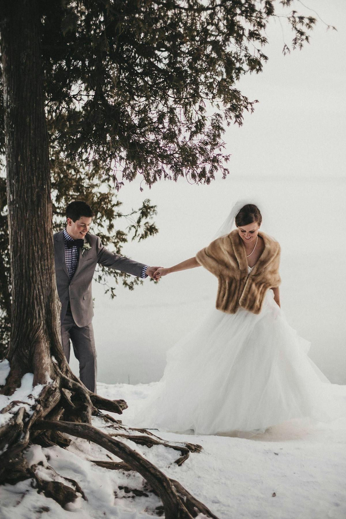 Winter Wedding Couple