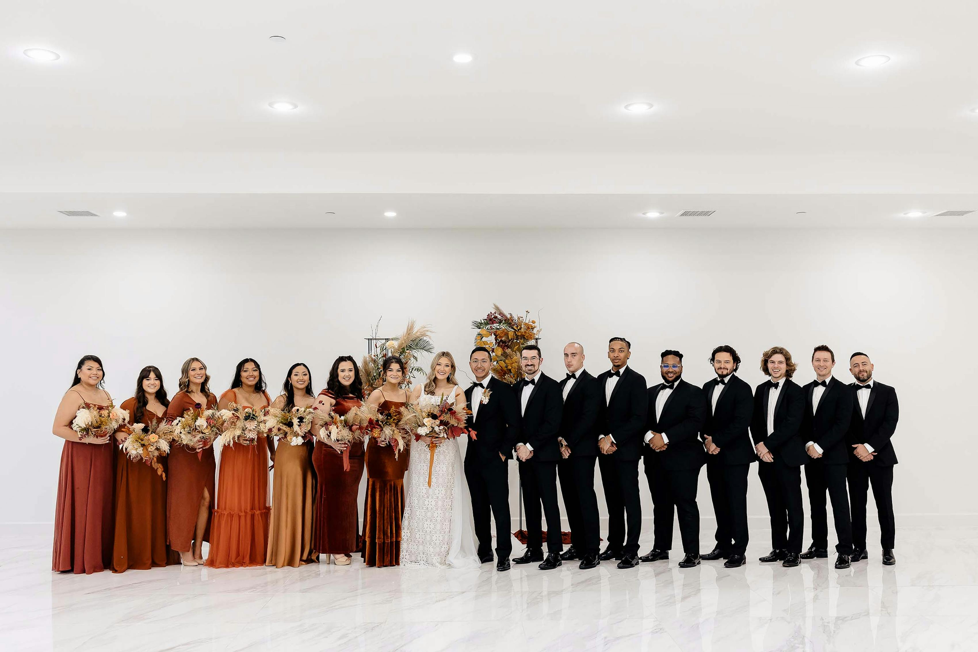 fall black tie wedding ideas