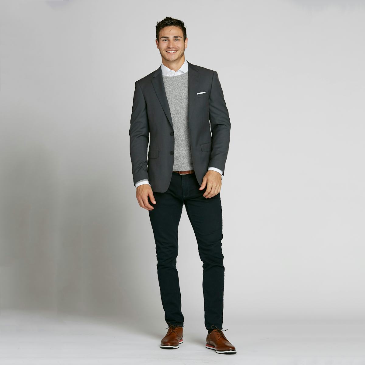 casual ways to style a suit jacket